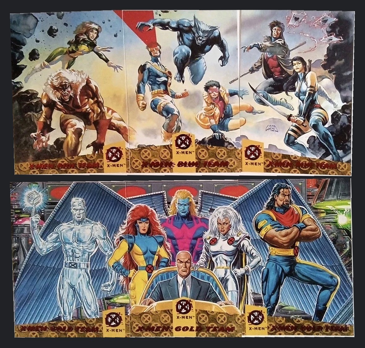 1994 Fleer Ultra X-Men Blue & Gold Team Special Limited Complete 6-Card Set #1-6