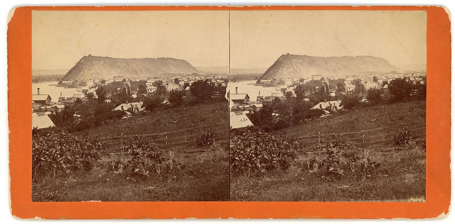 MINNESOTA STEREOVIEW - Barn Bluff & Red Wing - Whitney & Zimmerman 1870s
