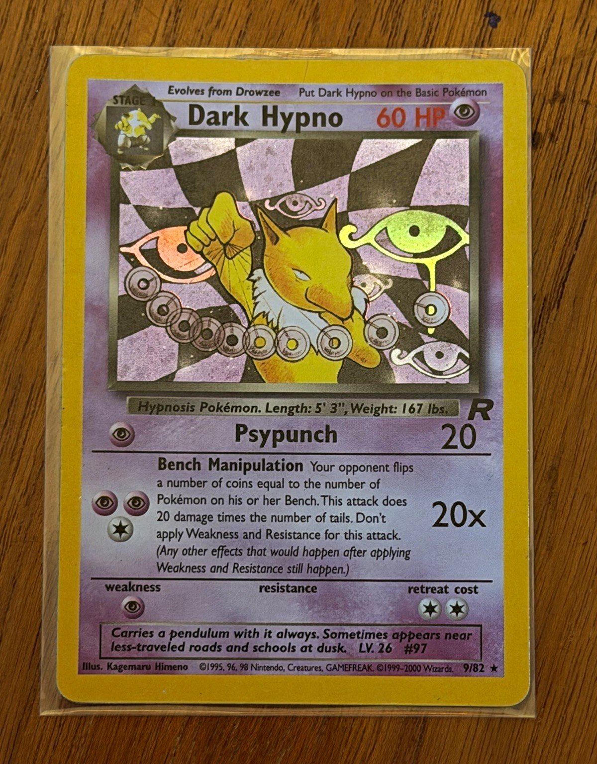 Pokémon TCG Dark Hypno 9/82 Team Rocket Holo MP