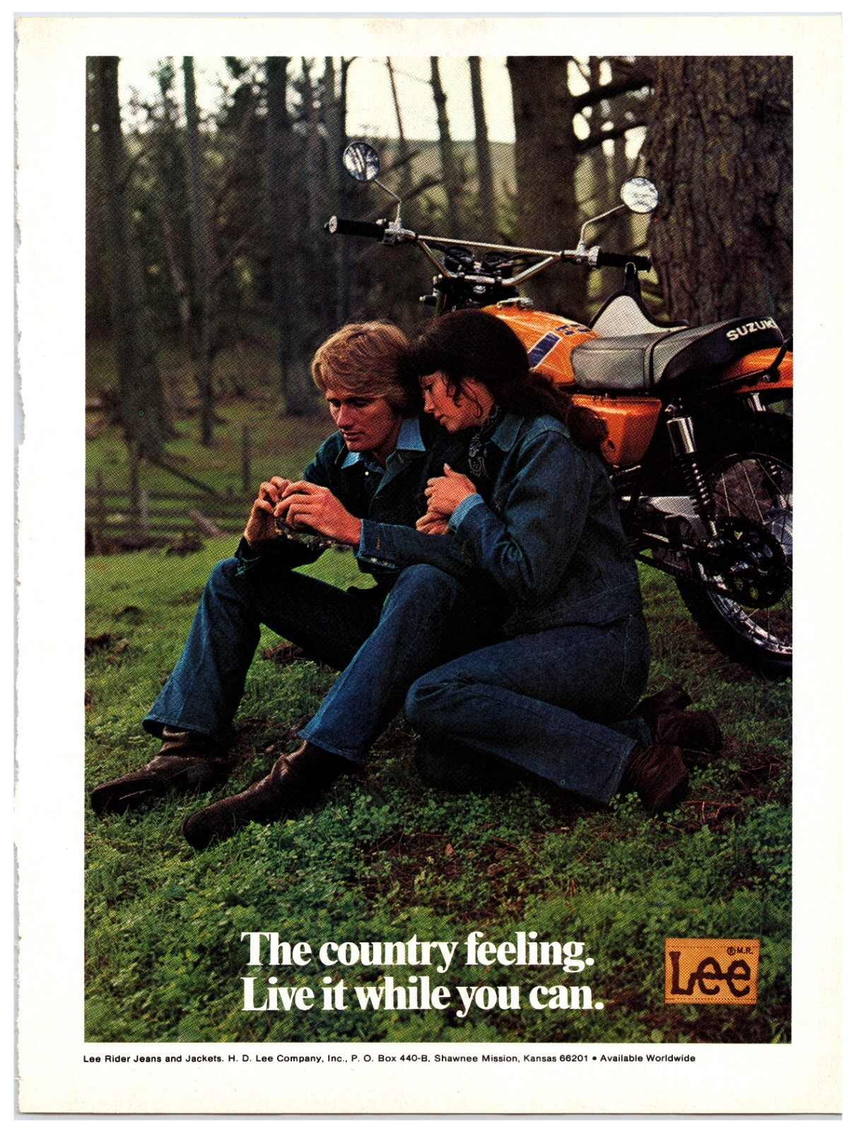 Original 1973 Lee Jeans & Denim Jackets - Print Advertisement (8x11) *Vintage*