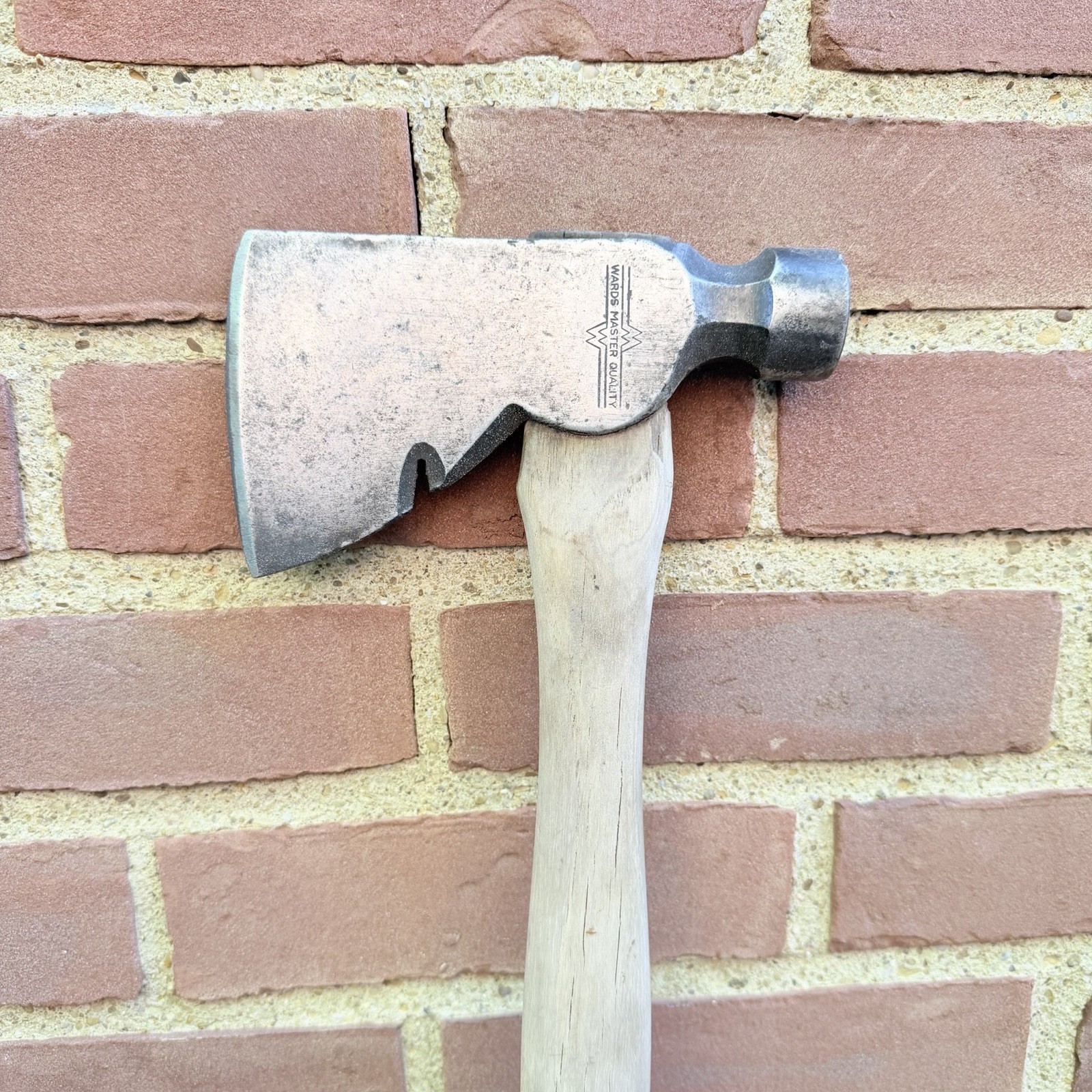 Vtg Wards Master Quality Half Hatchet Axe Stamped Logo Nail Puller Camp Tool Vtg Wards Master Quality Half Hatchet Axe Stamped Logo Nail Puller Camp Tool