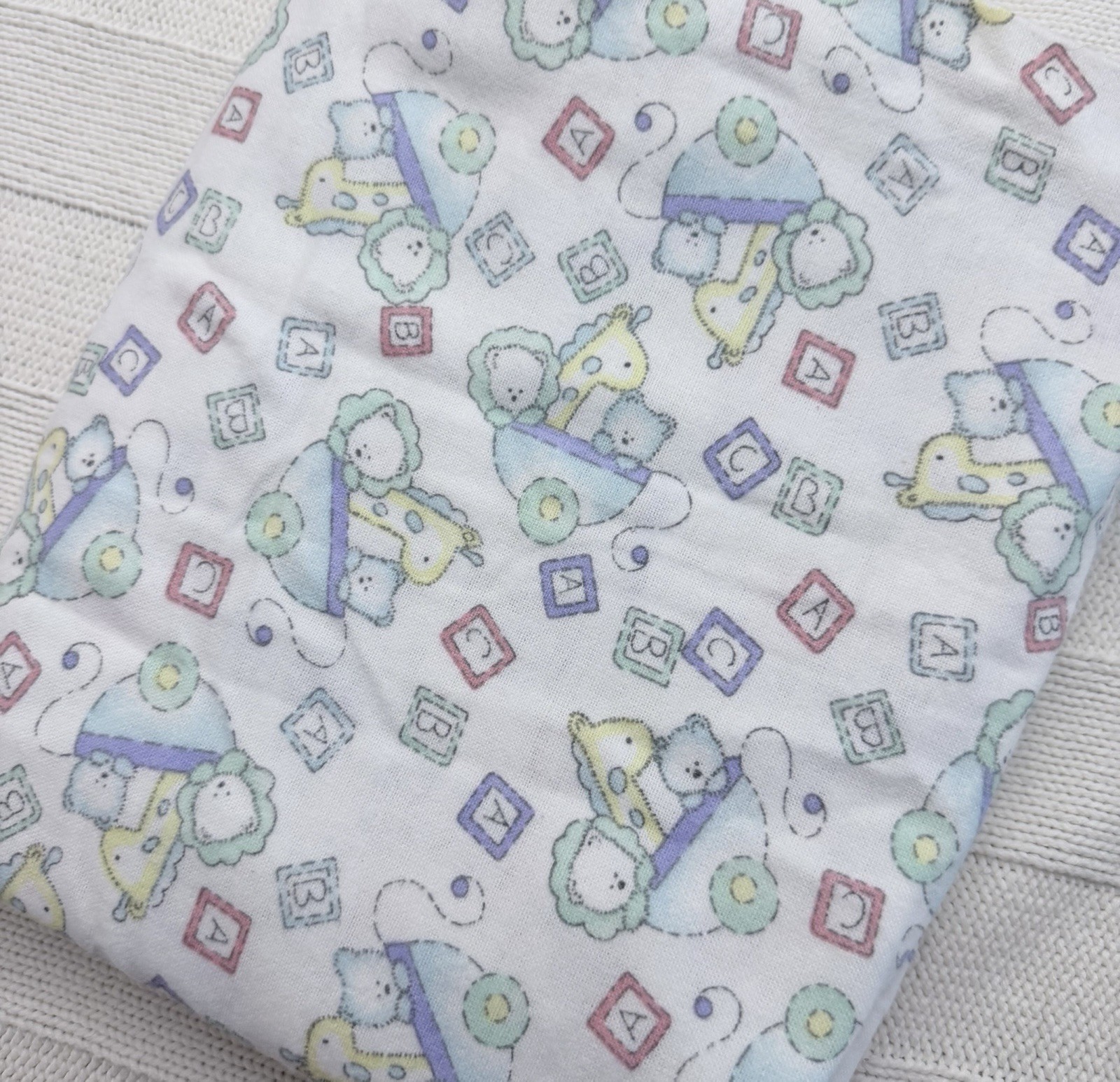 VTG 1997 Timeless Treasures Baby Animals Flannel Fabric Blanket 76x44 VTG 1997 Timeless Treasures Baby Animals Flannel Fabric Blanket 76x44