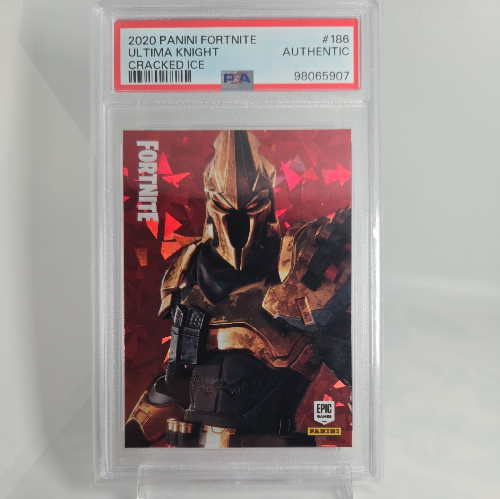 2020 PANINI FORTNITE CRACKED ICE #186 ULTIMA KNIGHT PSA Authentic RARE 🔥 2020 PANINI FORTNITE CRACKED ICE #186 ULTIMA KNIGHT PSA Authentic RARE 🔥
