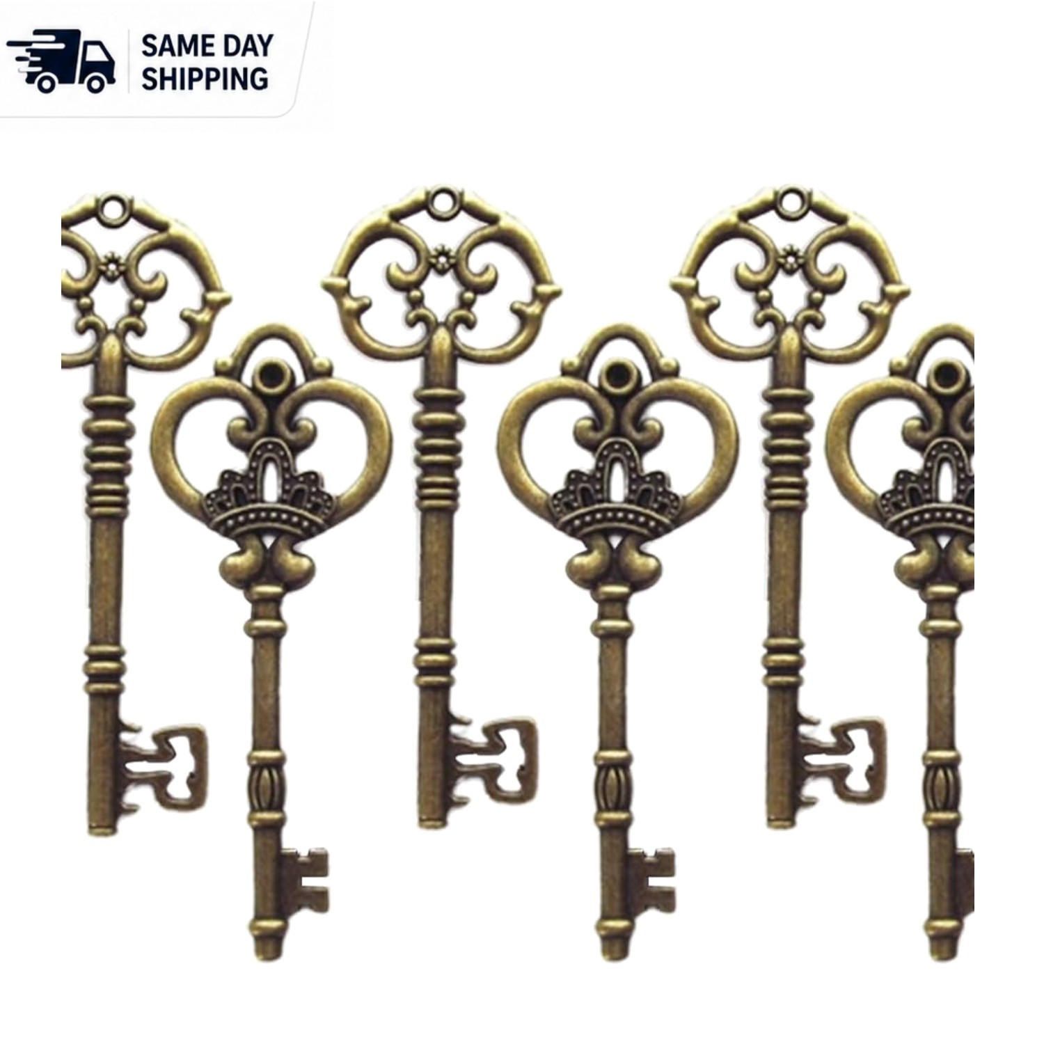 Elegant 20 Pcs Skeleton Keys in Rustic Bronze - Perfect for Celebrations Elegant 20 Pcs Skeleton Keys in Rustic Bronze - Perfect for Celebrations