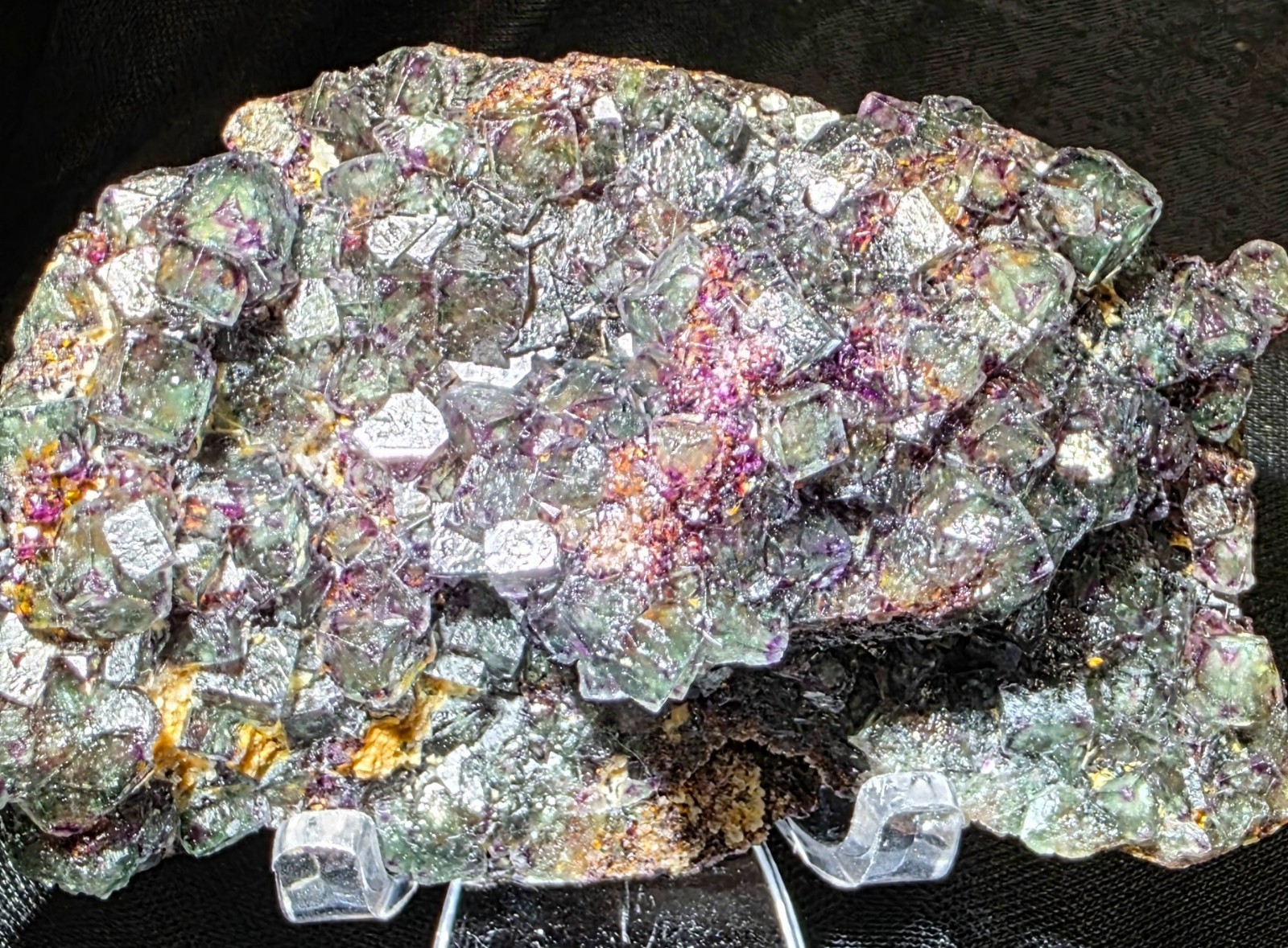 Purple Phantom-Zoned Fluorite with Quartz — Okorusu Mine, Namibia, 179g
