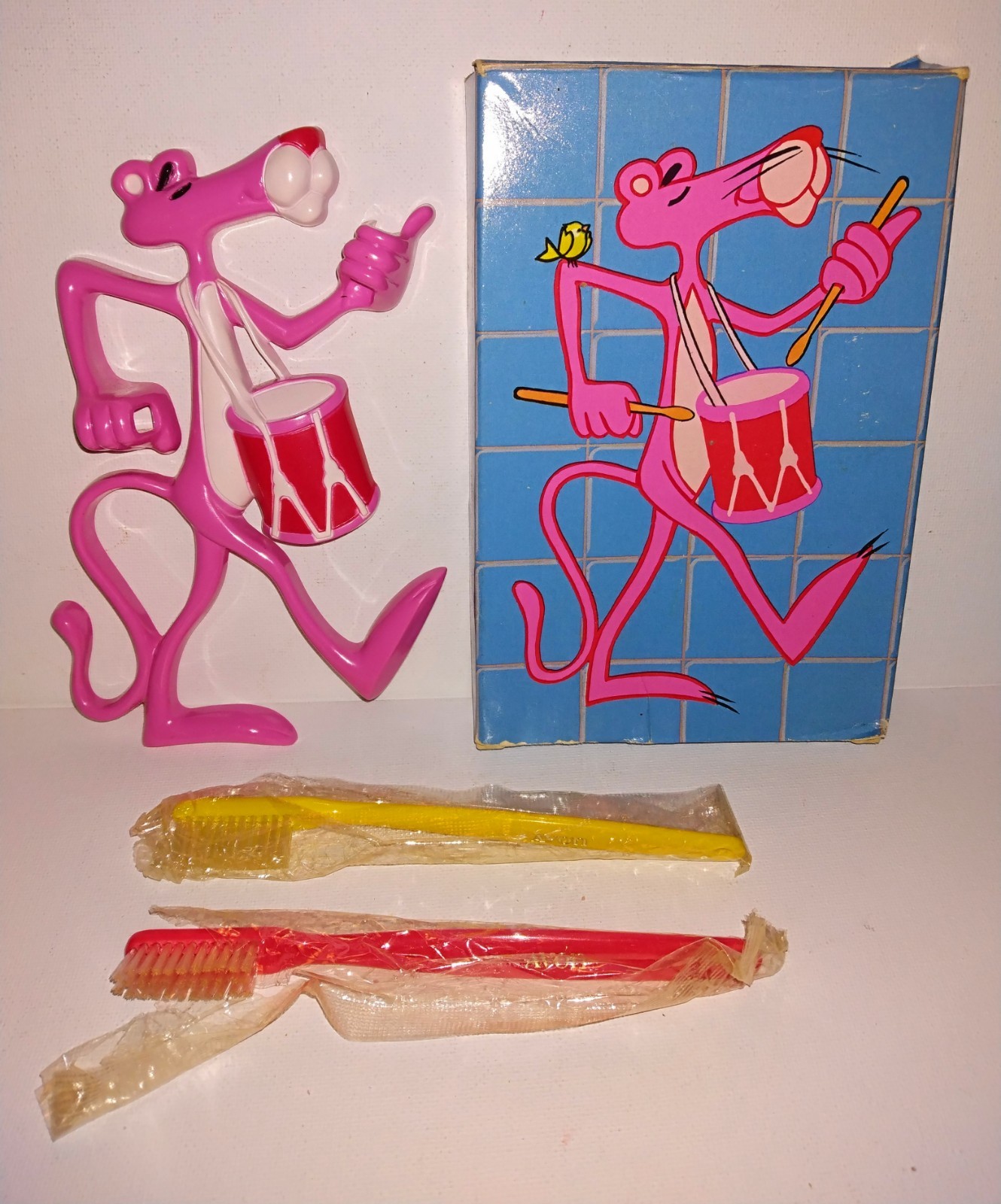 VINTAGE AVON PINK PANTHER TOOTHBRUSH HOLDER W/BOX NOS KIDS VINTAGE AVON PINK PANTHER TOOTHBRUSH HOLDER W/BOX NOS KIDS