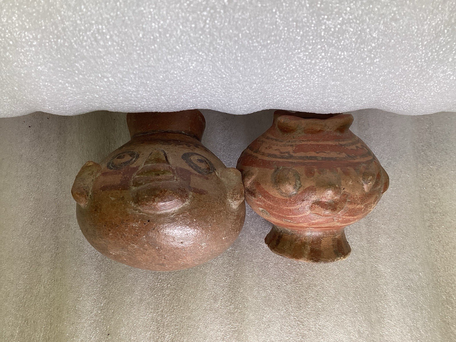 Ancient Pre-Columbian Lot of 2 Miniature Pot Pottery Pot #4