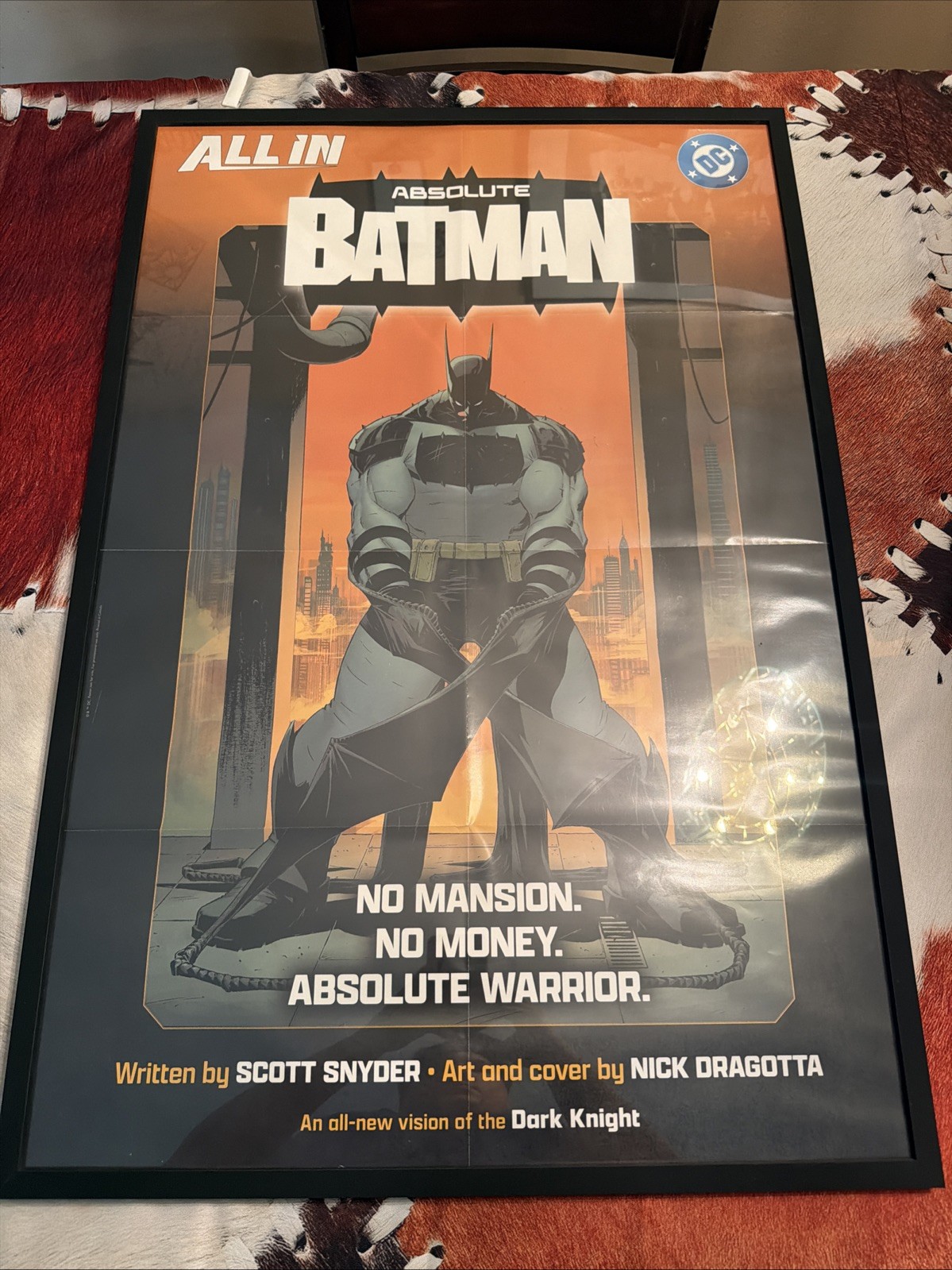 ABSOLUTE BATMAN PROMO POSTER 24X36 SUPER RARE FRAME INCLUDED OFFICIAL DC MERCH ABSOLUTE BATMAN PROMO POSTER 24X36 SUPER RARE FRAME INCLUDED OFFICIAL DC MERCH