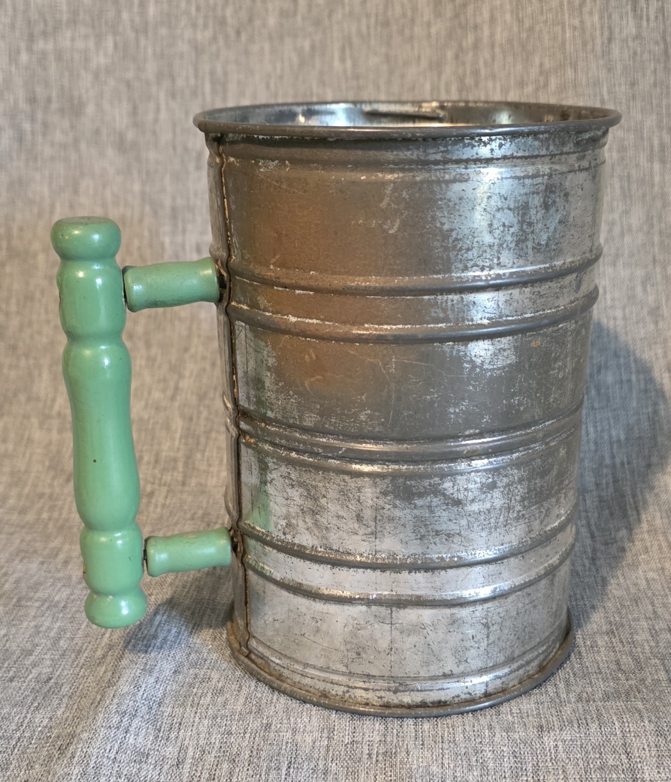 Antique Vtg Bromwell's Kitchen Sifter Multiple Sifter Green Handle 1930s 