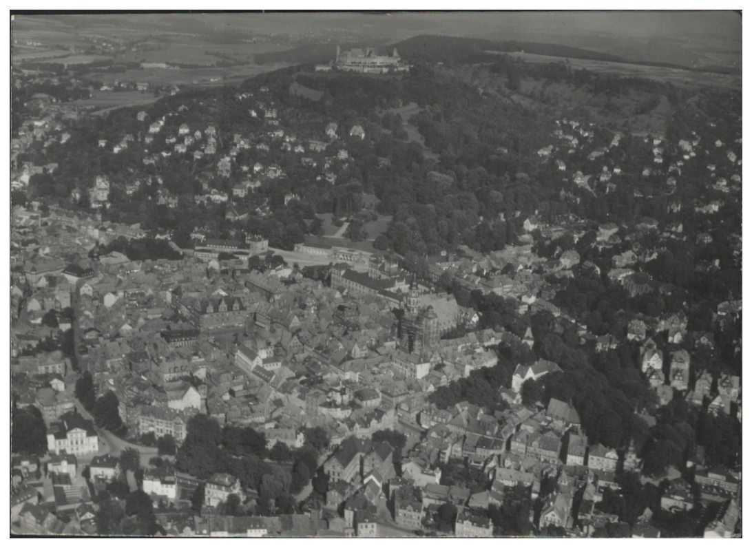 ZZ-7012/Coburg Photo Aerial Photo 18 x 13 cm approx. 1935