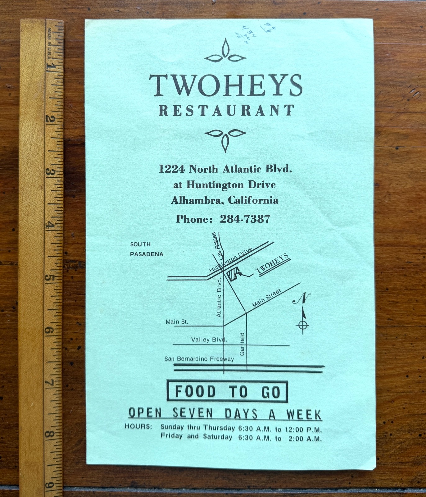 Vintage 1970s Twoheys Restaurant Menu Alhambra CA Soda Fountain Diner Mascot Vintage 1970s Twoheys Restaurant Menu Alhambra CA Soda Fountain Diner Mascot