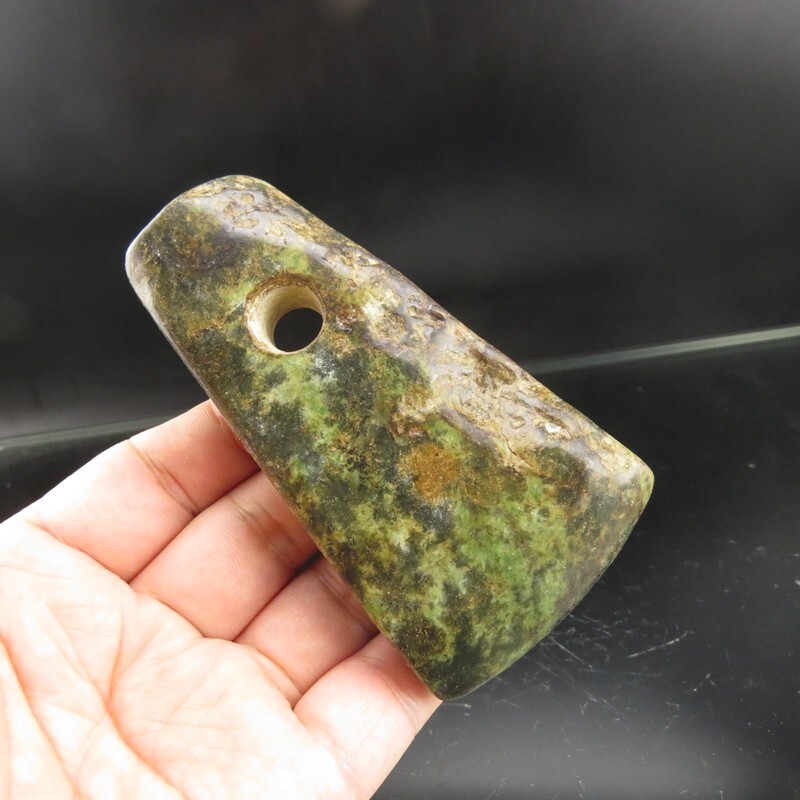 Chinese old  jade,Hongshan culture,Hetian jade, jasper,rare axe,pendant  R(799)