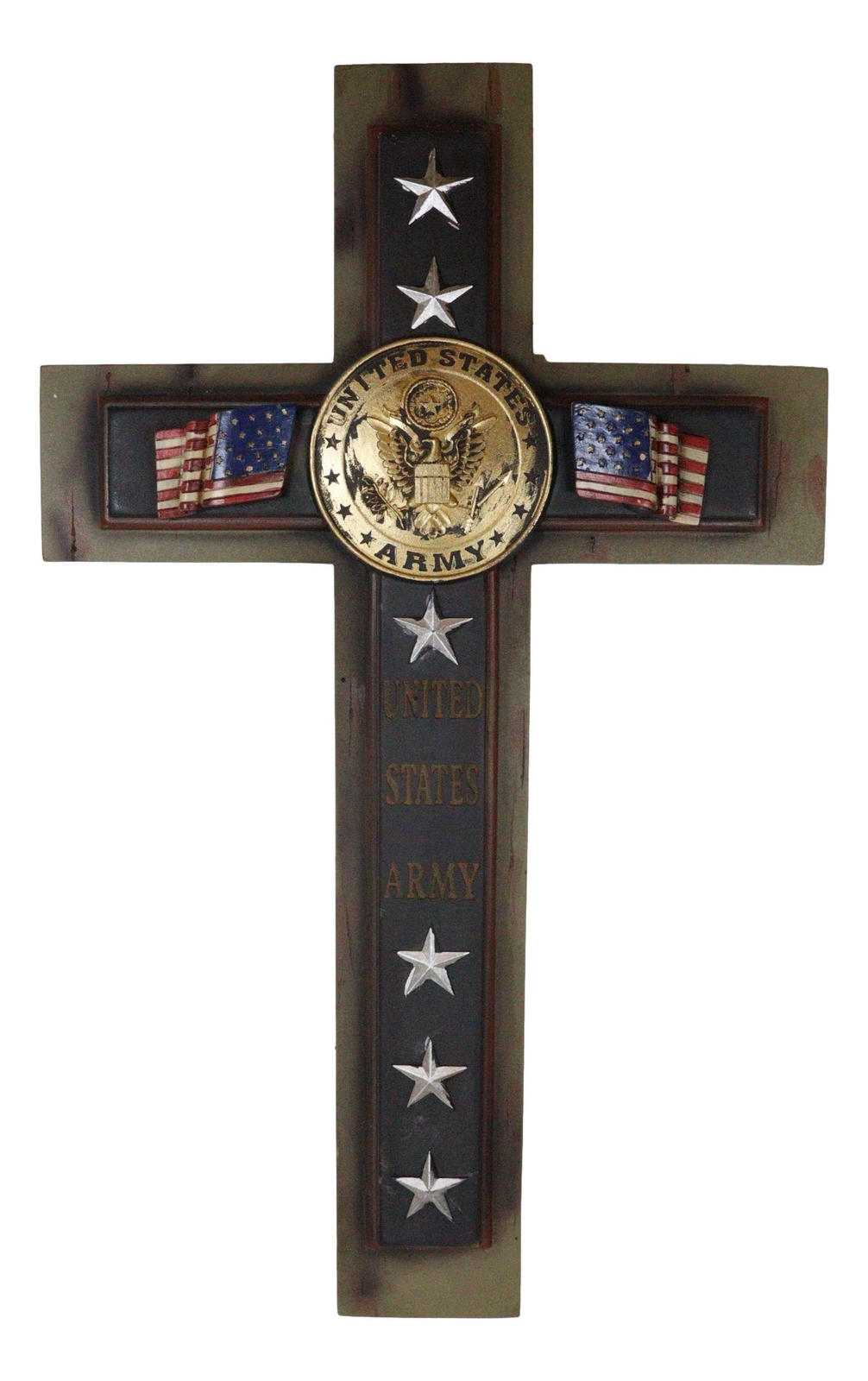 Large Patriotic USA Military United States Army Medallion Flags Stars Wall Cross Large Patriotic USA Military United States Army Medallion Flags Stars Wall Cross