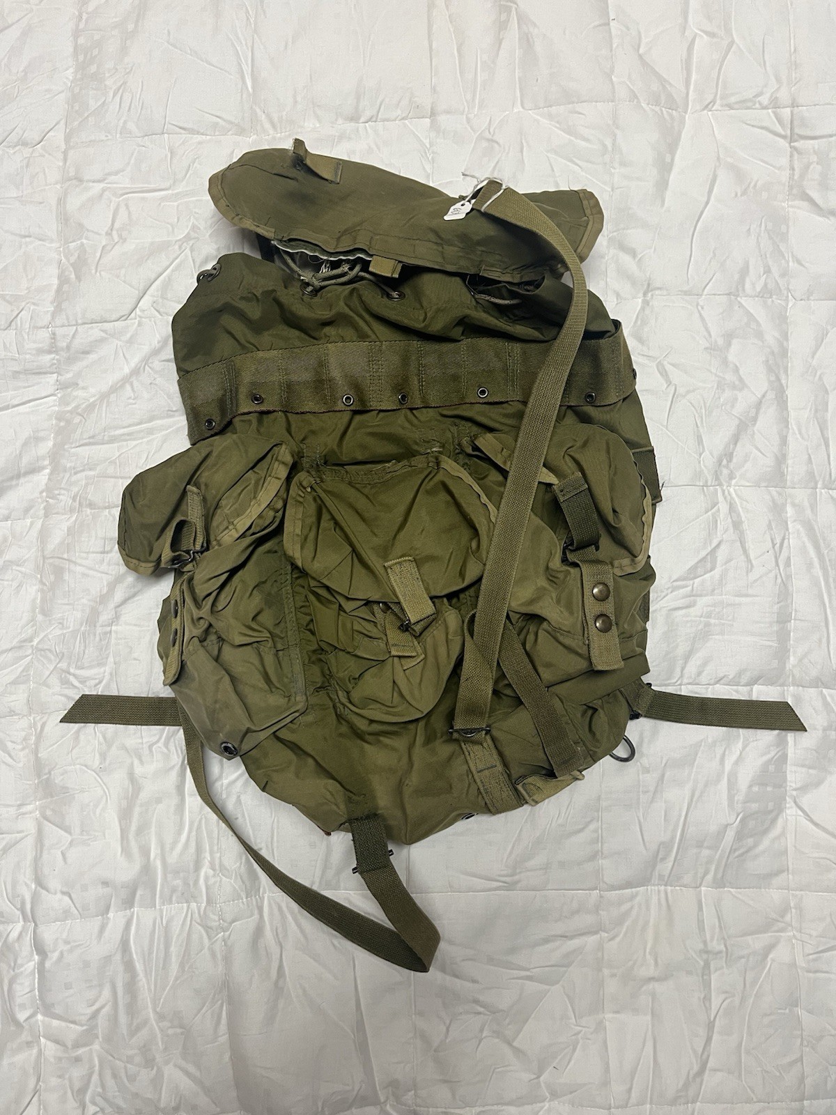 USGI Alice Pack (No Frame) Medium Olive Drab OD Green W/ Pouches Used Condition