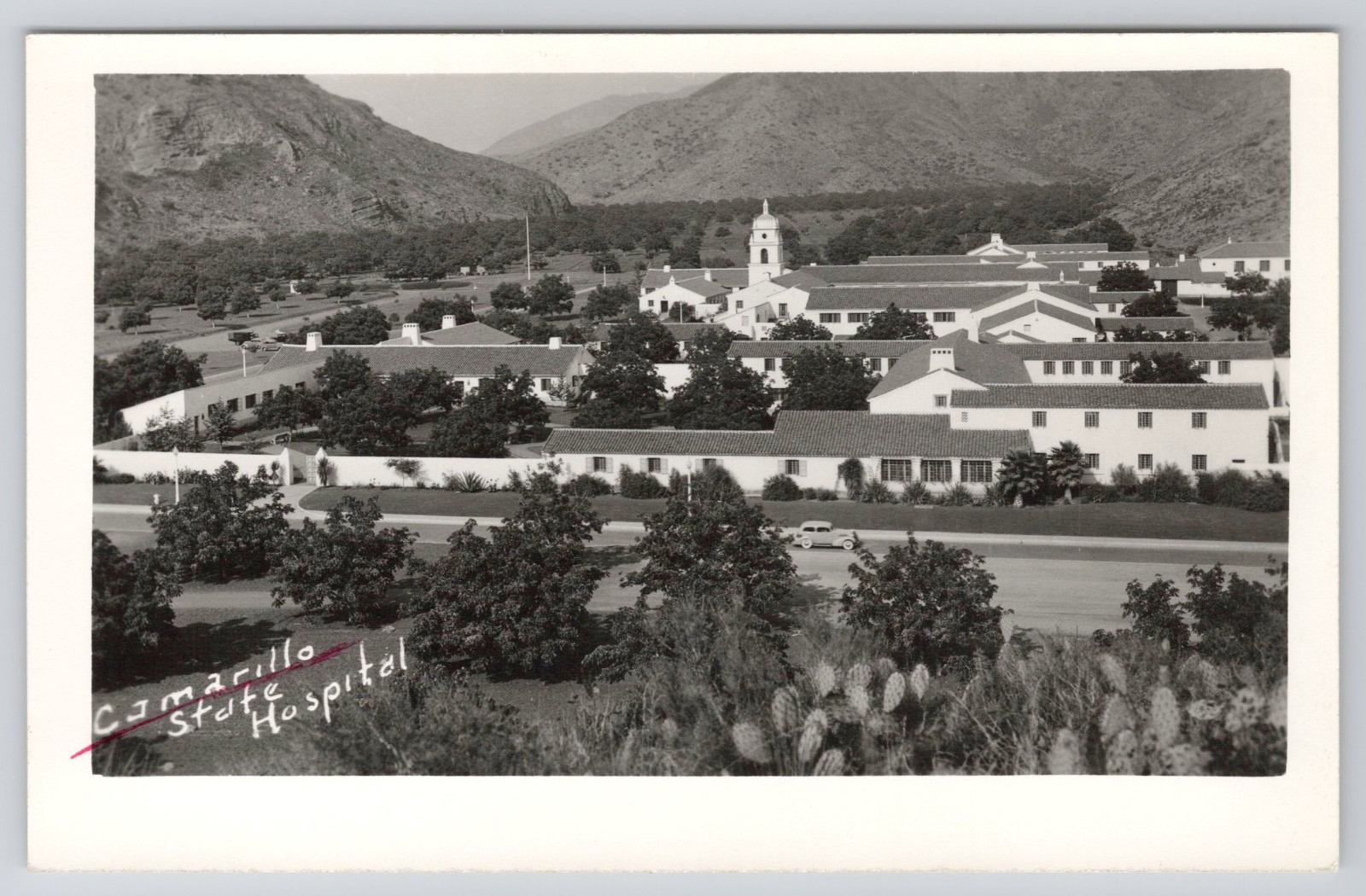 Camarillo State Hospital Mental Insane CA Aerial View RPPC PC c1950s Ventura Cny