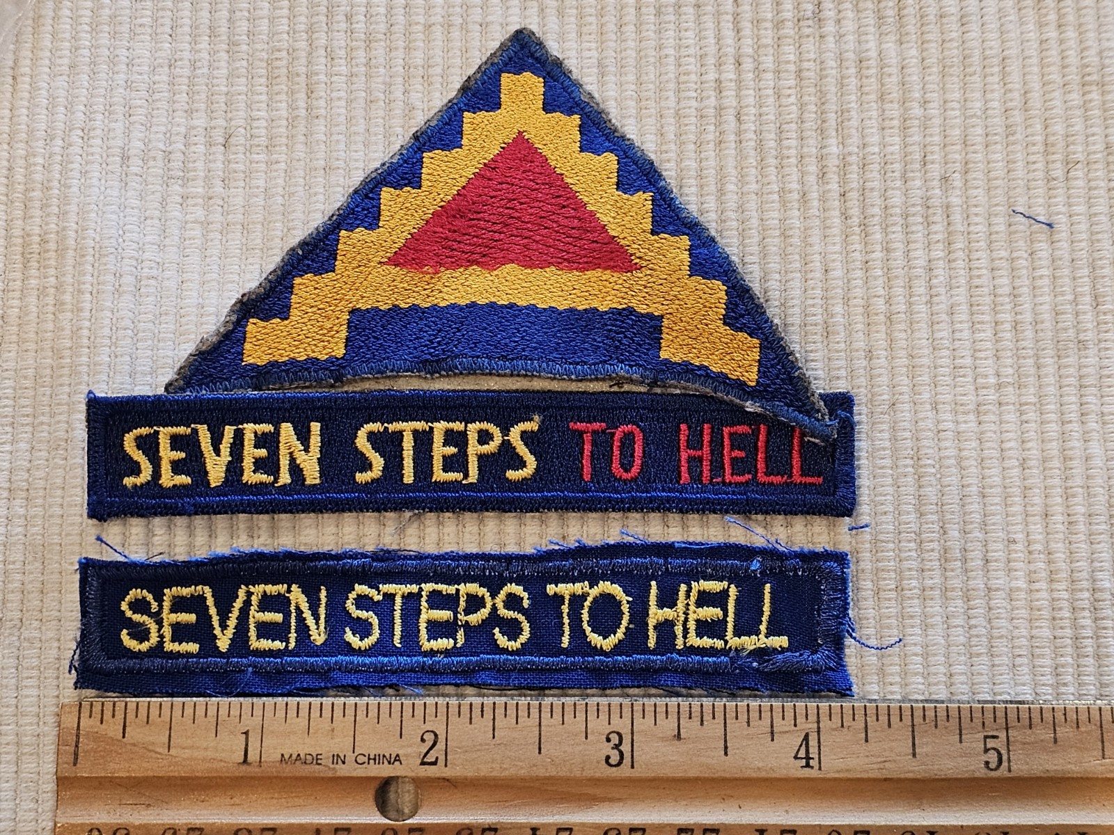 WWII 1950s US 7th Army Cold War German Made Patch Tab Set L@@K c