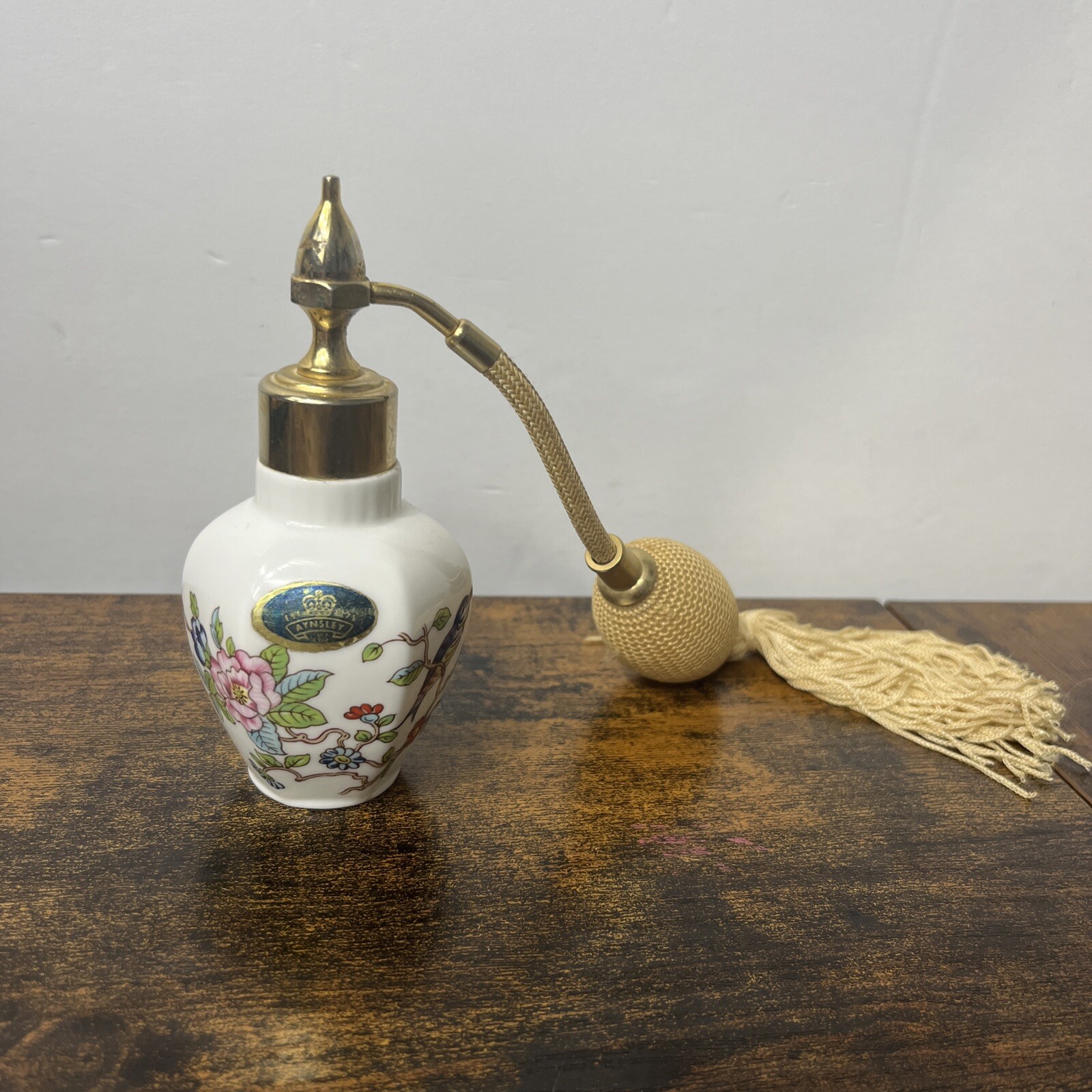 Aynsley England Pembroke Pattern Porcelain Perfume Atomizer