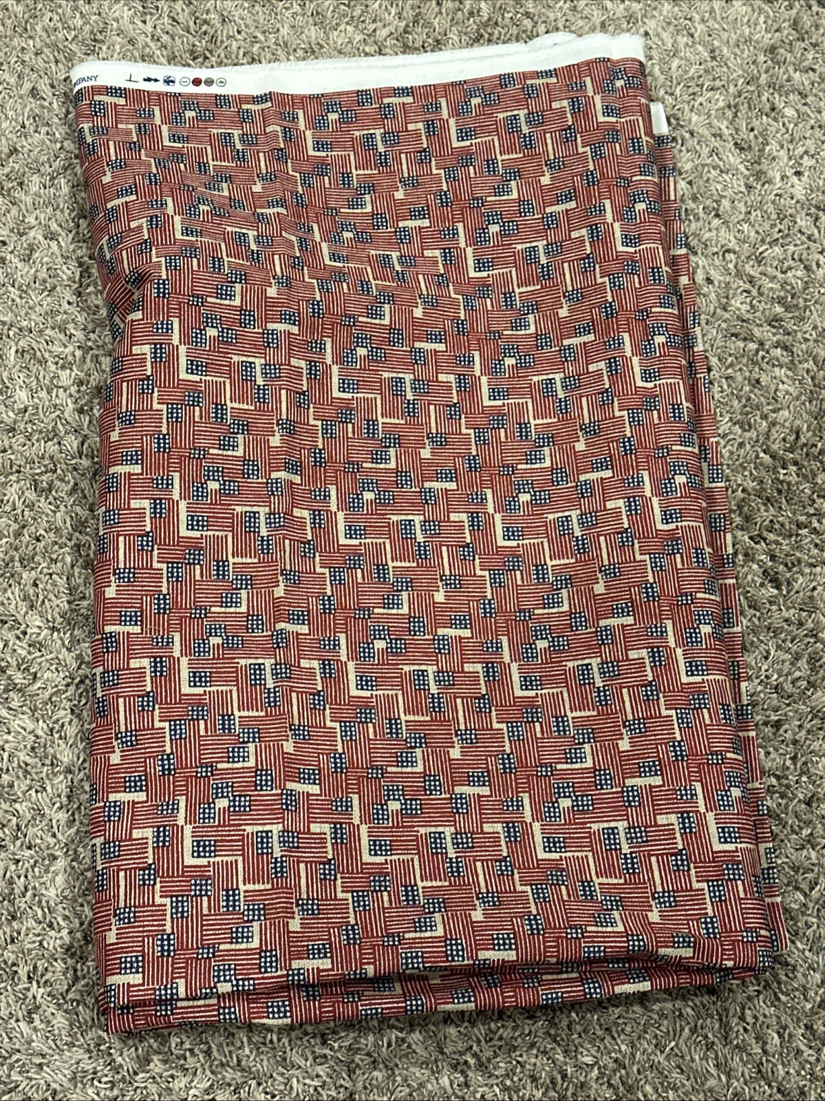 5 YARDS of Longaberger OLD GLORY FABRIC 🇺🇸 NOS 56\ 5 YARDS of Longaberger OLD GLORY FABRIC 🇺🇸 NOS 56\
