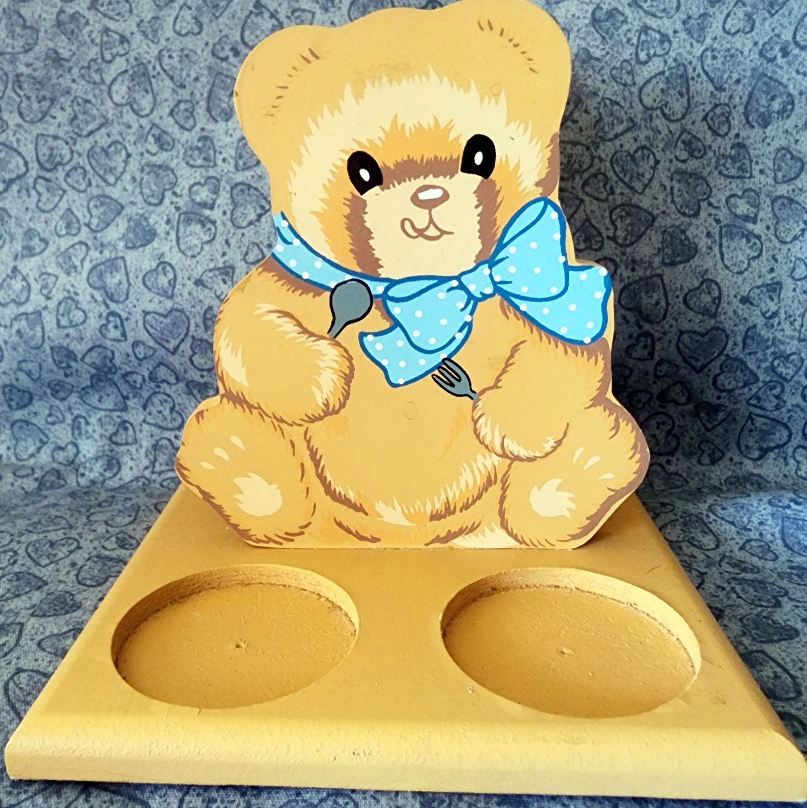 Tienshan Country Bear Wooden Napkin / Shaker Holder Theodore Teddy See Pictures Tienshan Country Bear Wooden Napkin / Shaker Holder Theodore Teddy See Pictures