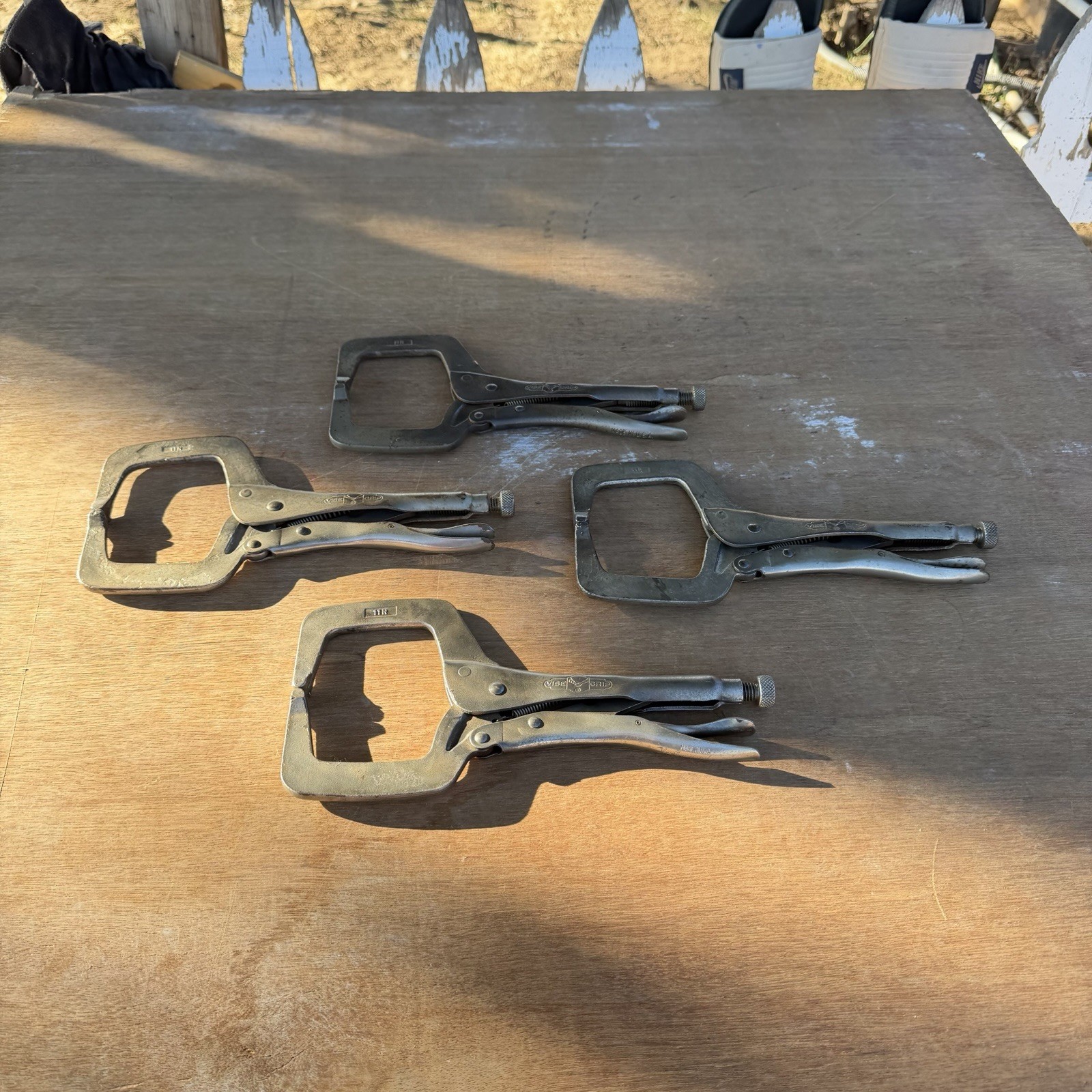 Lot of 4 PETERSEN 11R Vise-Grip 11'' Locking Pliers C-Clamps DEWITT NEBR.USA Lot of 4 PETERSEN 11R Vise-Grip 11'' Locking Pliers C-Clamps DEWITT NEBR.USA