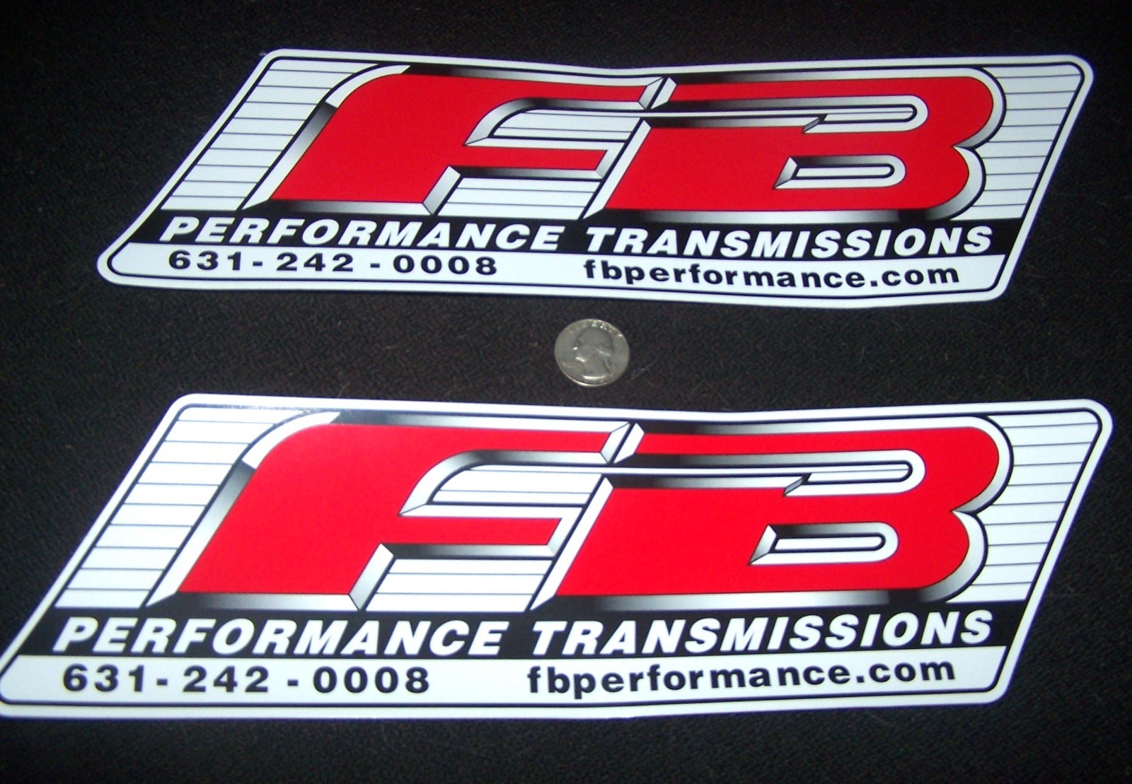 2  - 12 Inch F.B. Performance Trany's  - Stickers  NHRA & NASCAR Racing  Hot Rod