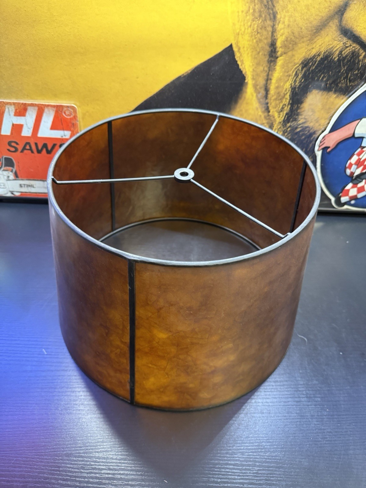 Amber Mica Drum Lamp Shade 15\