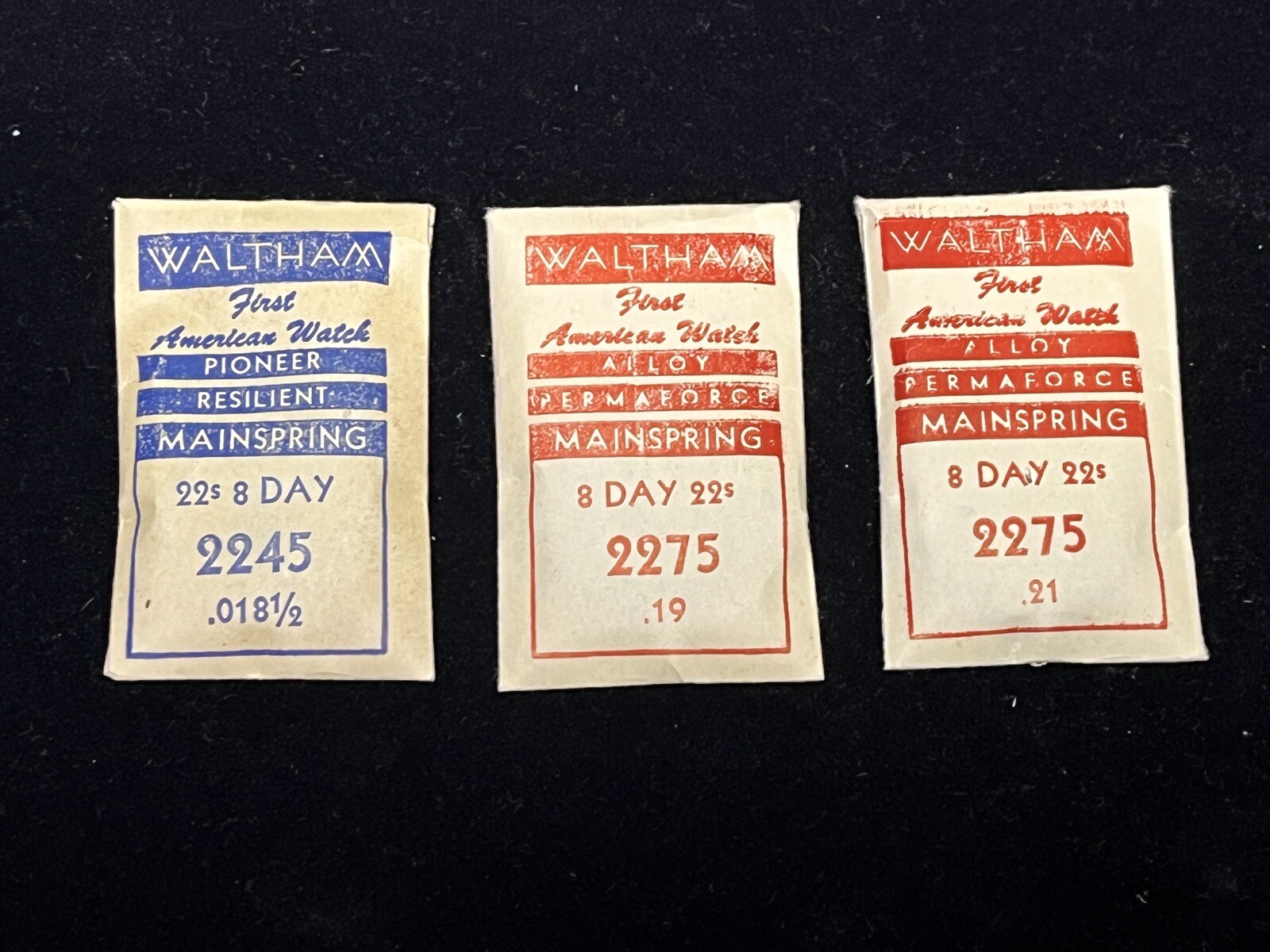 Genuine Waltham 22 Size Car & Aircraft Clock Mainsprings
