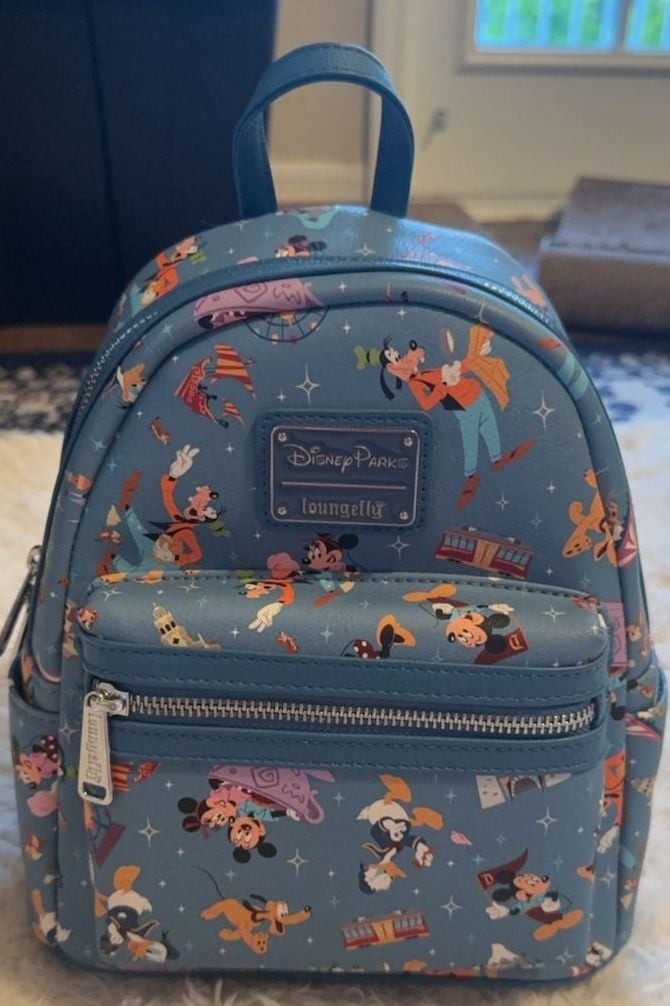 Loungefly Disney Parks Mickey and Friends All-Over Print Mini Backpack Loungefly Disney Parks Mickey and Friends All-Over Print Mini Backpack