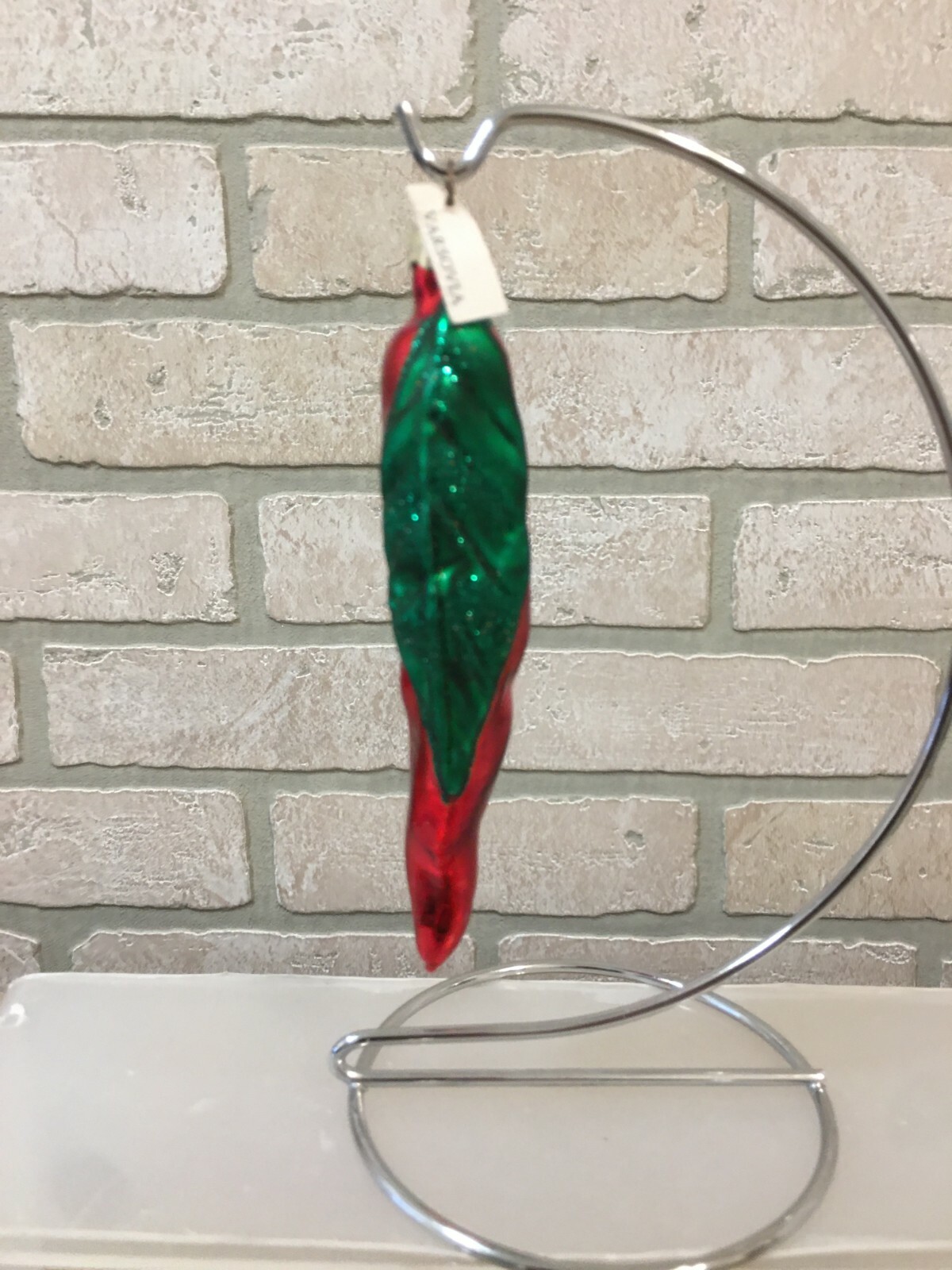 Vintage VARSOVIA Glass Red Pepper Ornament, Made in Poland Vintage VARSOVIA Glass Red Pepper Ornament, Made in Poland
