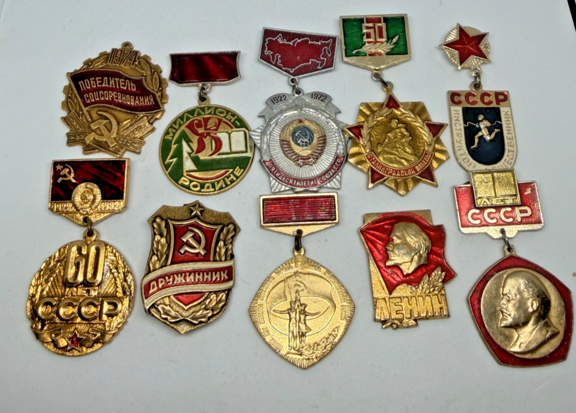 Vintage Soviet Pin , lot of 10 pcs Vintage Soviet Pin , lot of 10 pcs