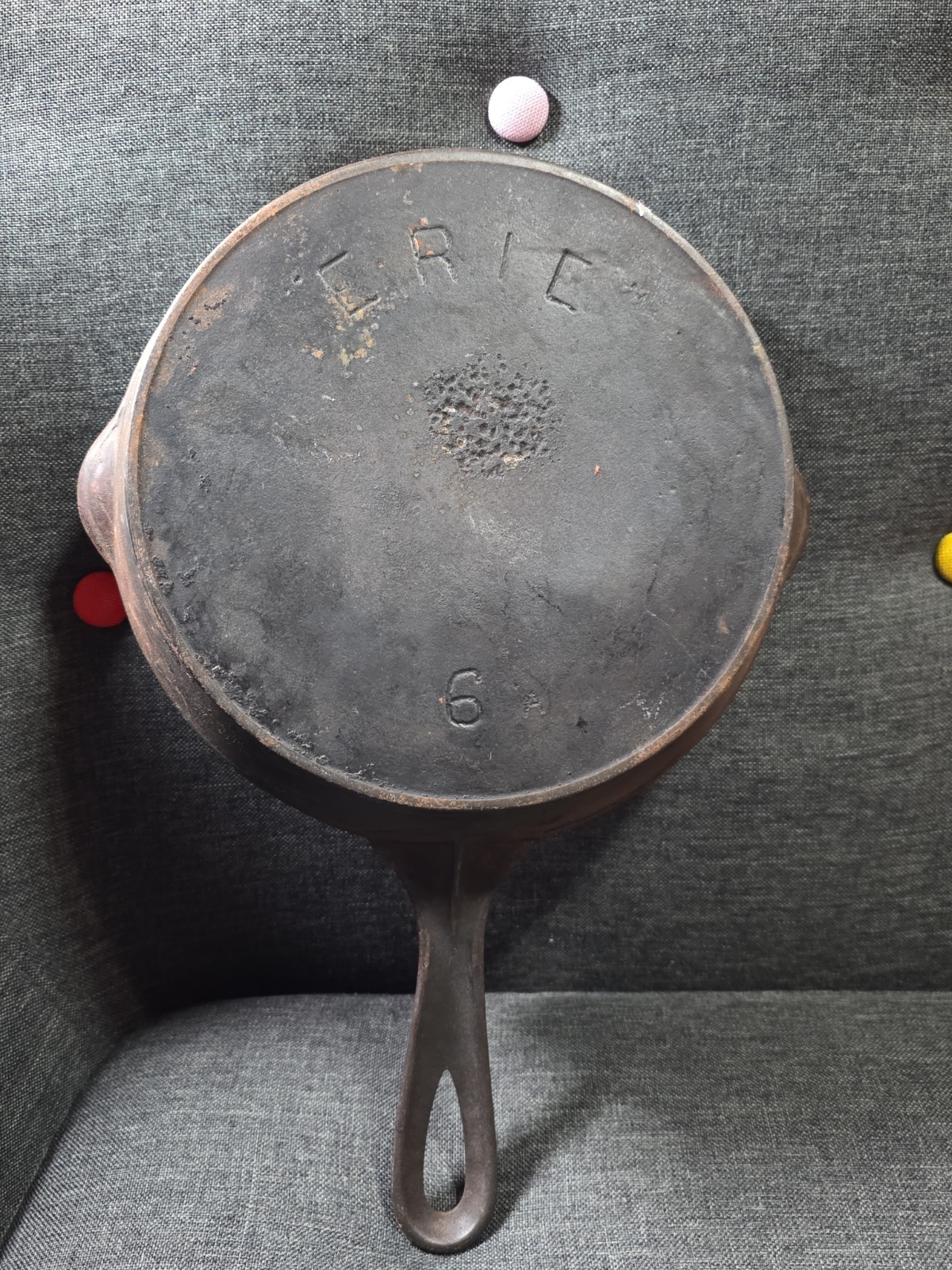 Pre Griswold Erie #8 Cast Iron Skillet 