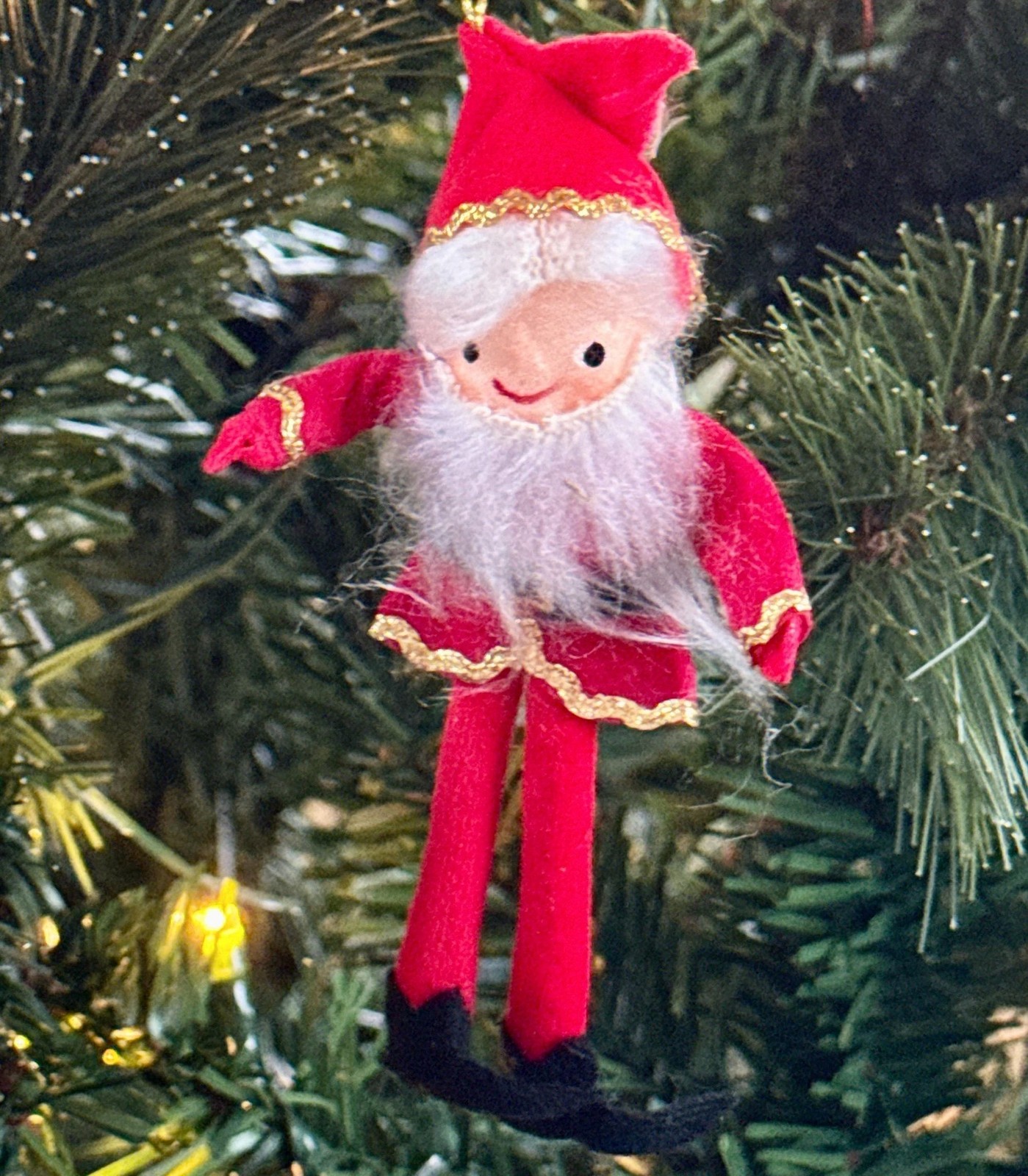 1960s Japanese Vintage Handcrafted Santa Claus Christmas Ornament