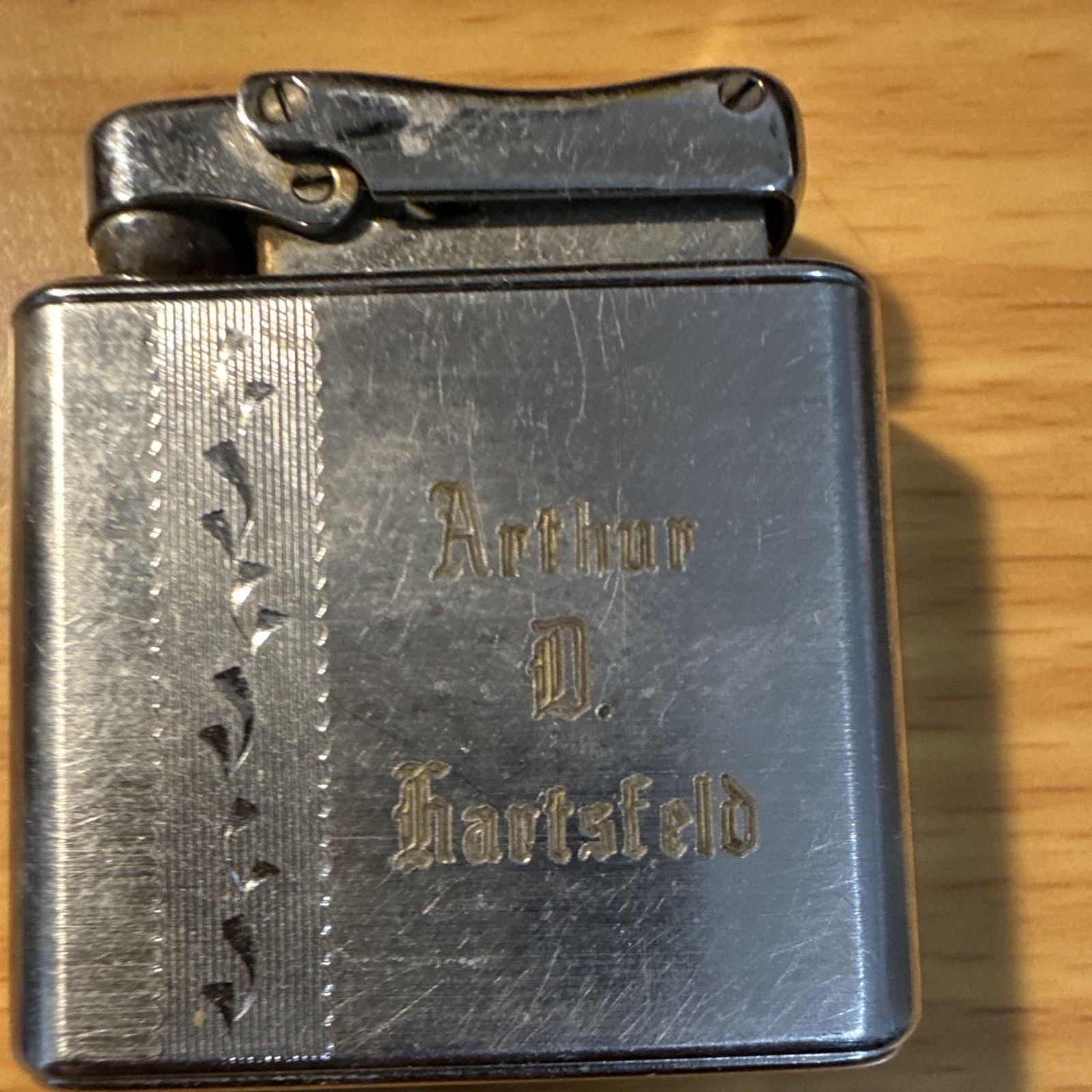 Kreisler Butane Lighter Art Hartsfeld Engraved Race Car Vintage