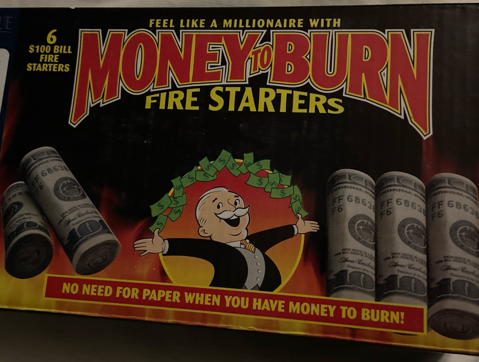 Vtg Money Fire Starters MONEY TO BURN Novelty NEW & SEALED 100\'s Fake bills Fun Vtg Money Fire Starters MONEY TO BURN Novelty NEW & SEALED 100\'s Fake bills Fun