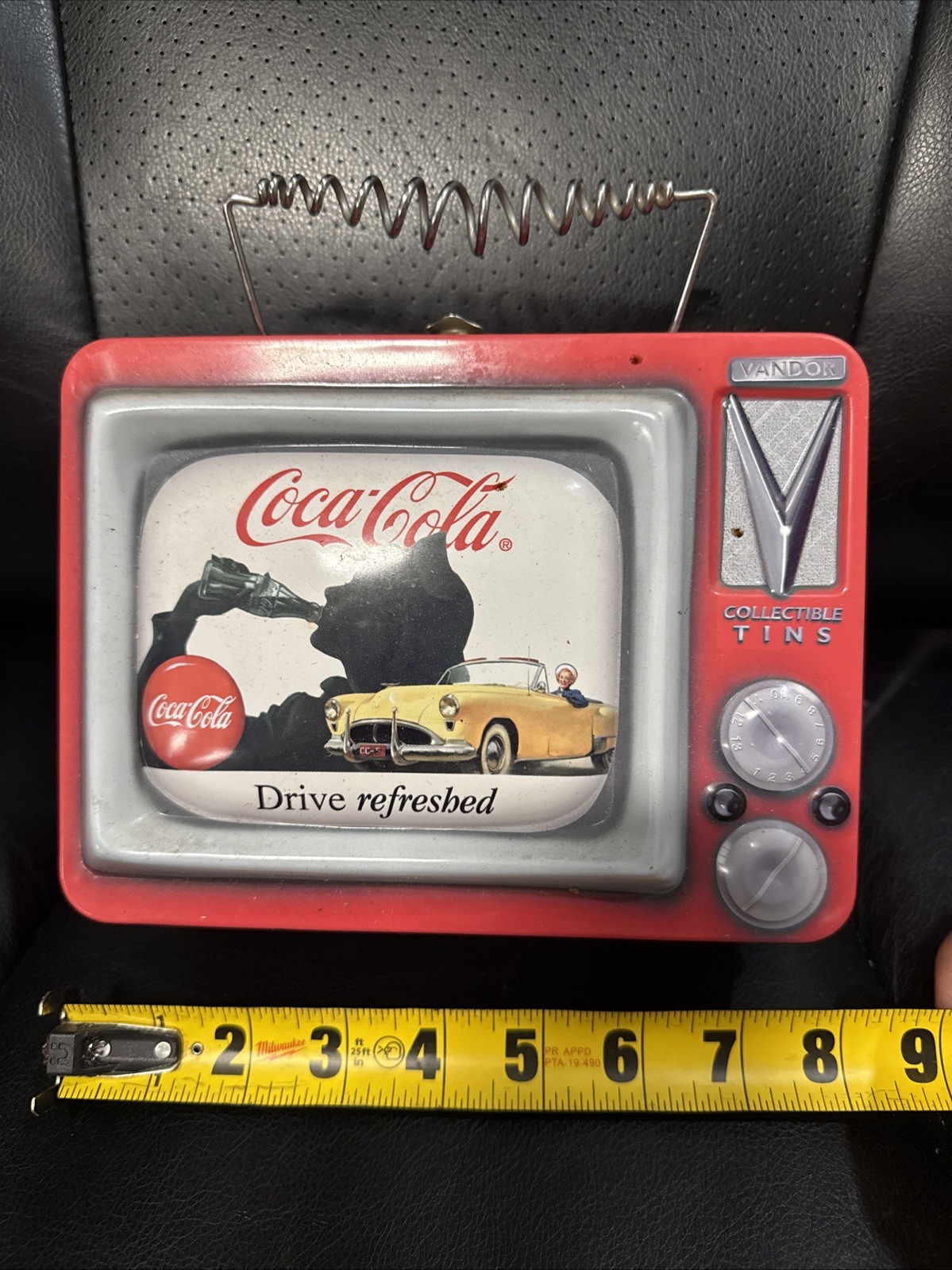 Vandor Coca-Cola Drive Retro TV Tin Tote Lunch Box Coke Collectible Storage Tin