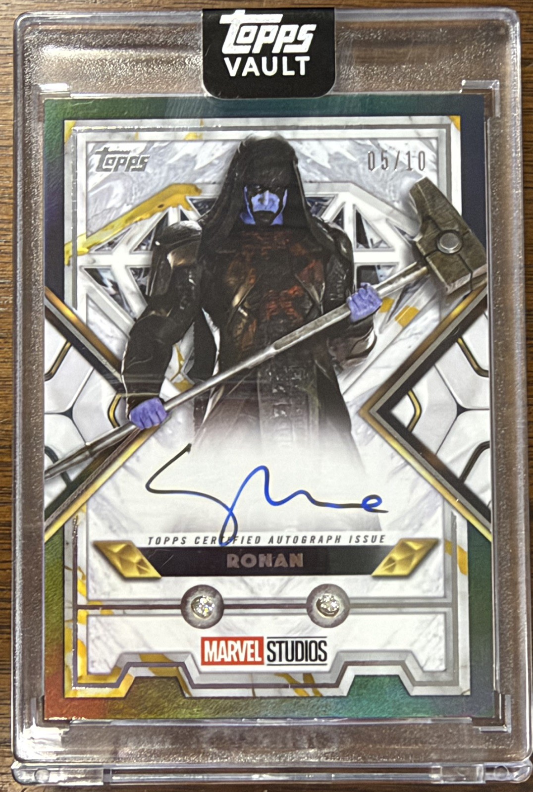 Topps 2026 Marvel Vault Ronan Lee Pace Dual Diamond Auto # /10