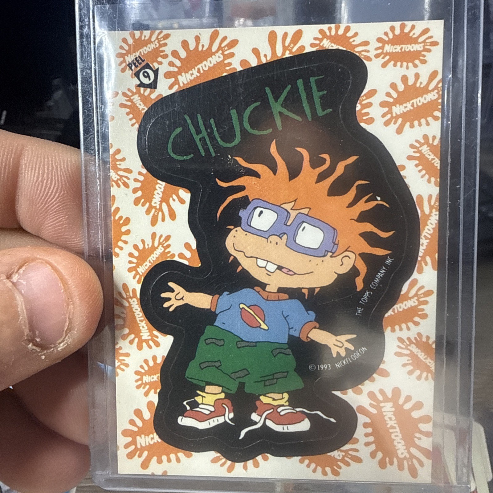 CHUCKIE 1993 Topps Nickelodeon STICKER #9 Rugrats 