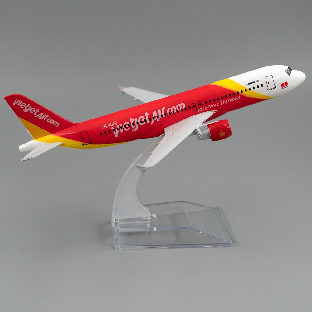 16cm Aircraft Airbus A320 VietJet Air Vietnam Airlines Alloy Plane Model Gift