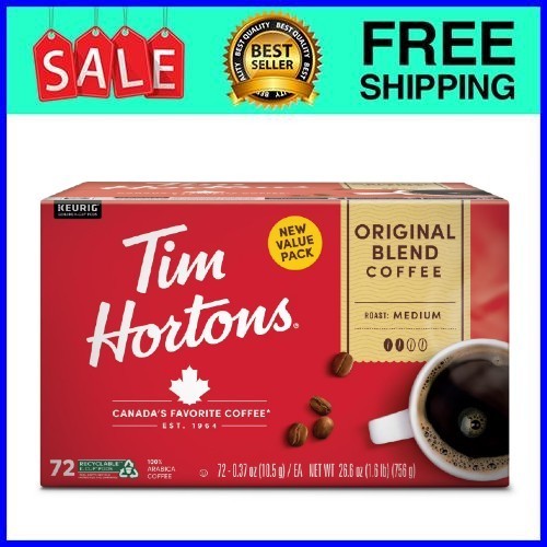 Tim Hortons Original Blend Medium Roast K-Cup Pods 72 Ct Ships from USA Tim Hortons Original Blend Medium Roast K-Cup Pods 72 Ct Ships from USA