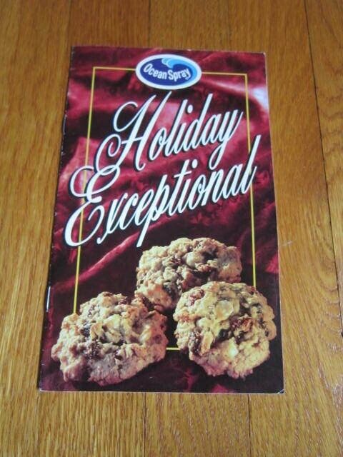 Ocean Spray Holiday Exceptional Cookbook let Christmas Cranberry Recipes 1998