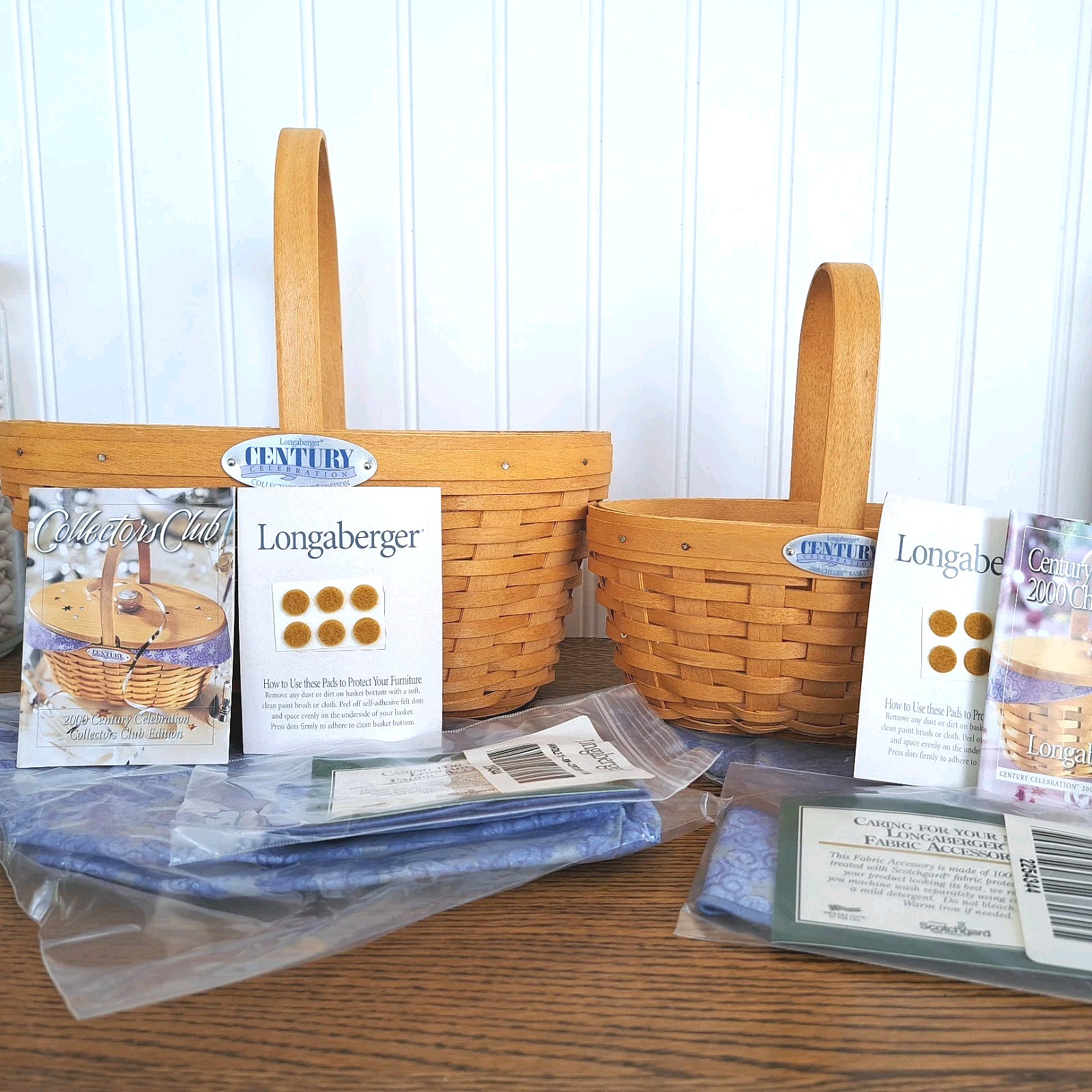 NEW Longaberger 2000 (Set 2) CENTURY CELEBRATIONS Baskets W/ Accessories And BOX