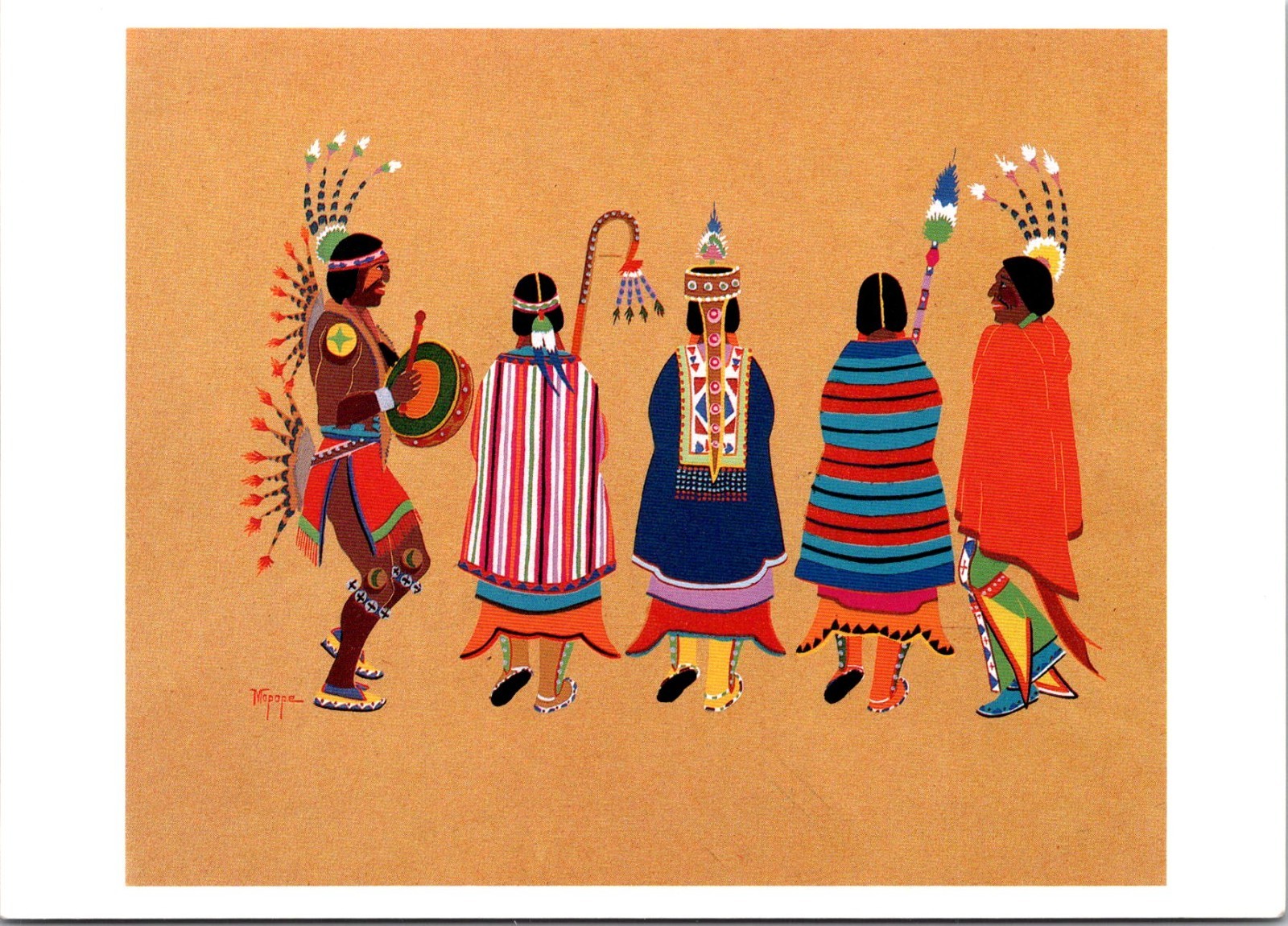 Women\'s Dance Stephen Mopope OK Vintage Postcard TP14-14