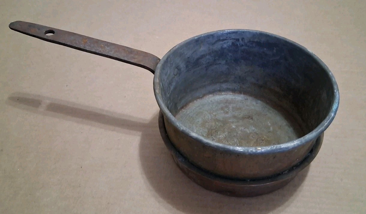 Antique Benham London Harrods Stamped Copper Double Boiler Pot W/Dovetail Antique Benham London Harrods Stamped Copper Double Boiler Pot W/Dovetail