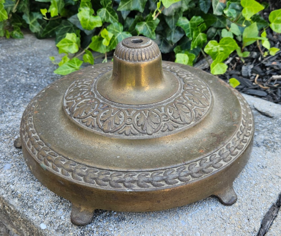Vintage Mitchell M38 U Footed Floor Lamp Base Part Cast Metal