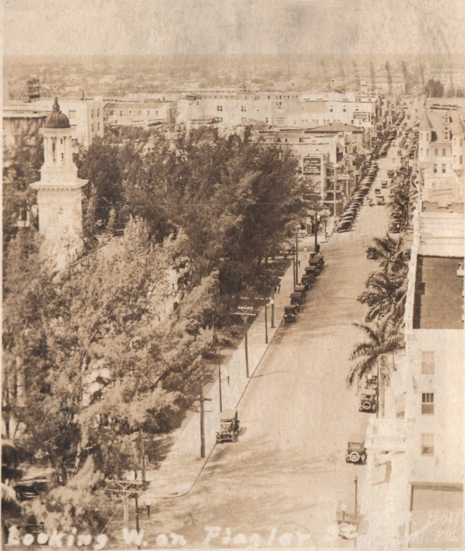 Miami FL Flagler Street 1921 RPPC Real Photo Postcard Miami FL Flagler Street 1921 RPPC Real Photo Postcard
