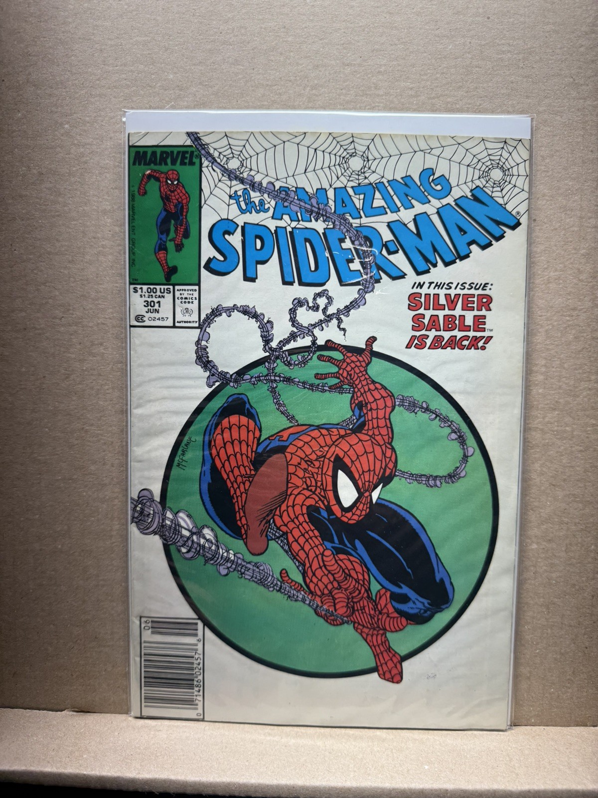 The Amazing Spider-man # 301 Marvel Comics 1988 Great Condition Copy Newsstand