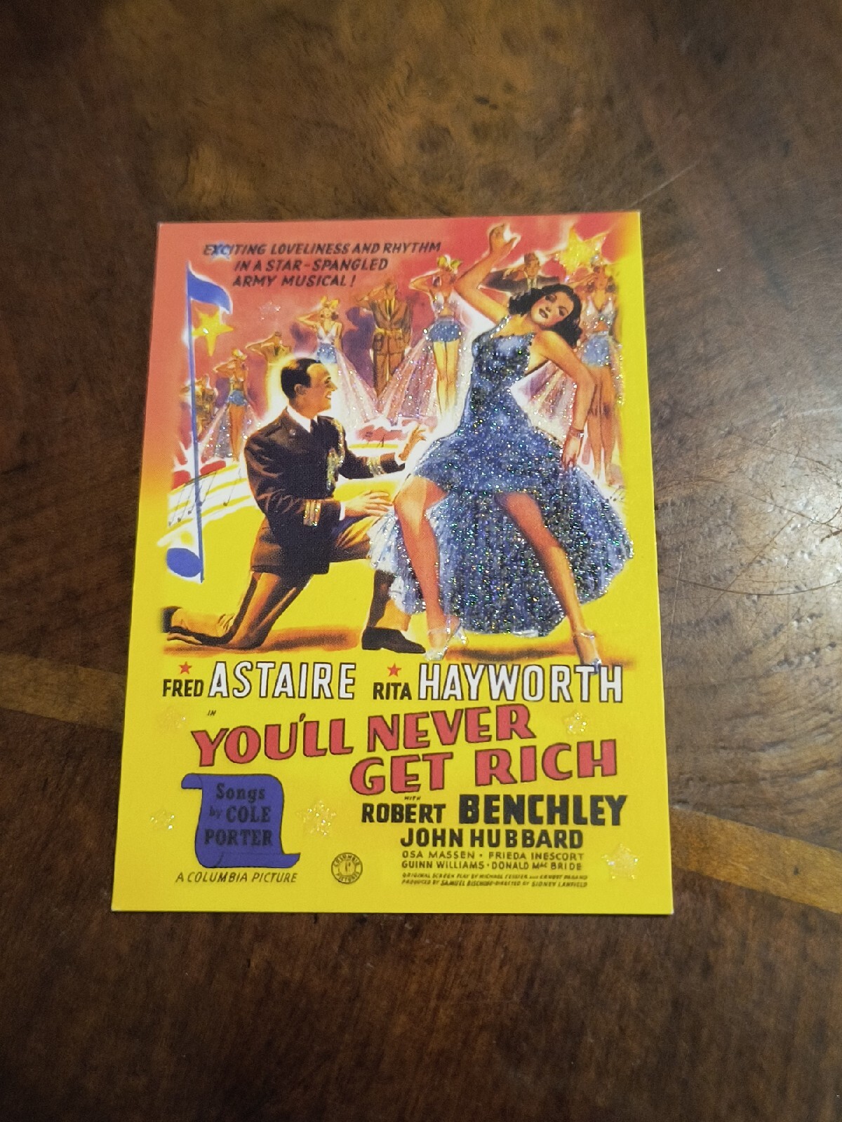 YOU\'LL NEVER GET RICH 2007 BREYGENT 1941 REG. SIZE POSTER GLITTER CARD #25