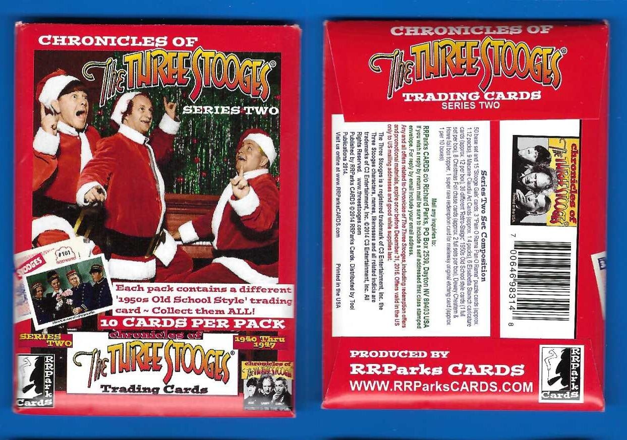 THE THREE STOOGES SERIES 2 CARDS 2014- 1 SEALED PACK 10 CARDS 1 RETRO FLEER STYL