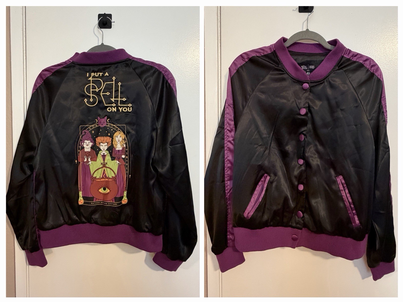 Unique Vintage Disney Hocus Pocus Bomber Jacket Size M/L