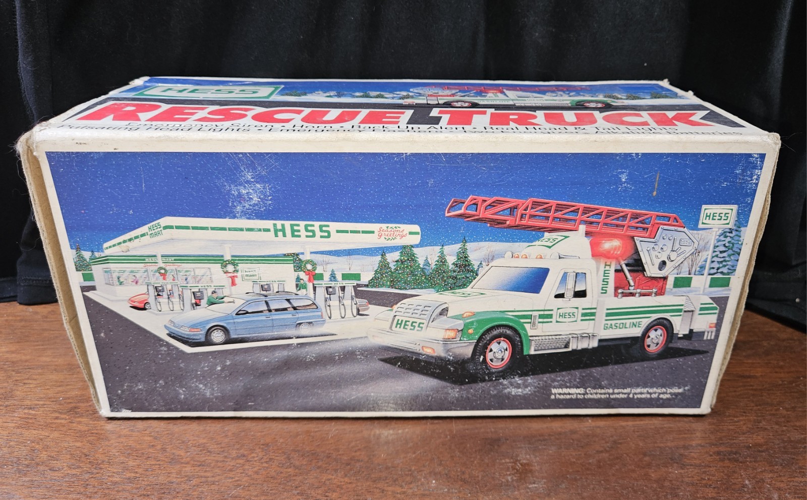 NIB Vintage 1994 HESS Toy Truck - RESCUE TRUCK With Orginal Box